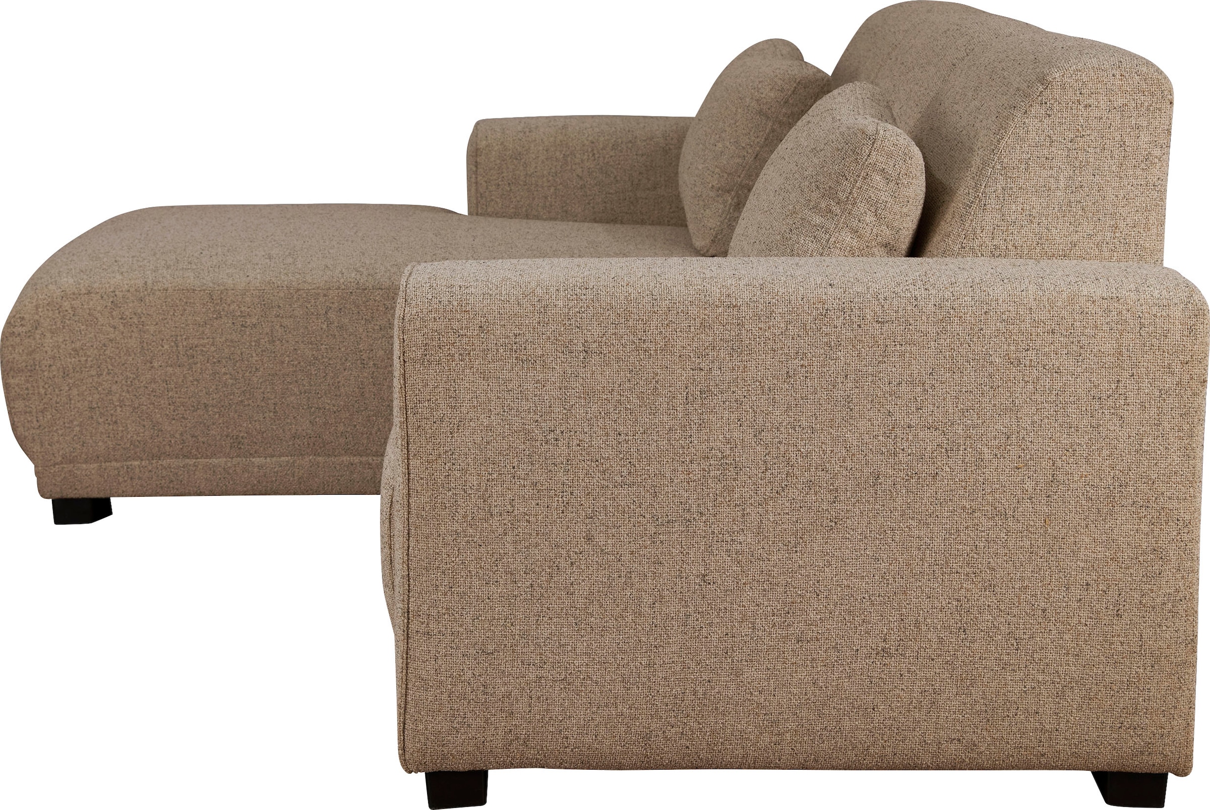 Home affaire Ecksofa »BORNHOLM L-Form mit Recamiere, Masse B/T/H: 234/162/85 cm«, Recamiere links oder rechts bestellbar, Wellenfederung, inkl. 2 Kissen