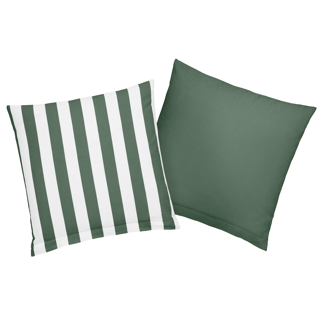 andas Kissenbezug »Greta«, (2 St., 2x 40x40), Kissenhülle mit Wendeoptik, OEKO-TEX® und Made in Green zertifiziert