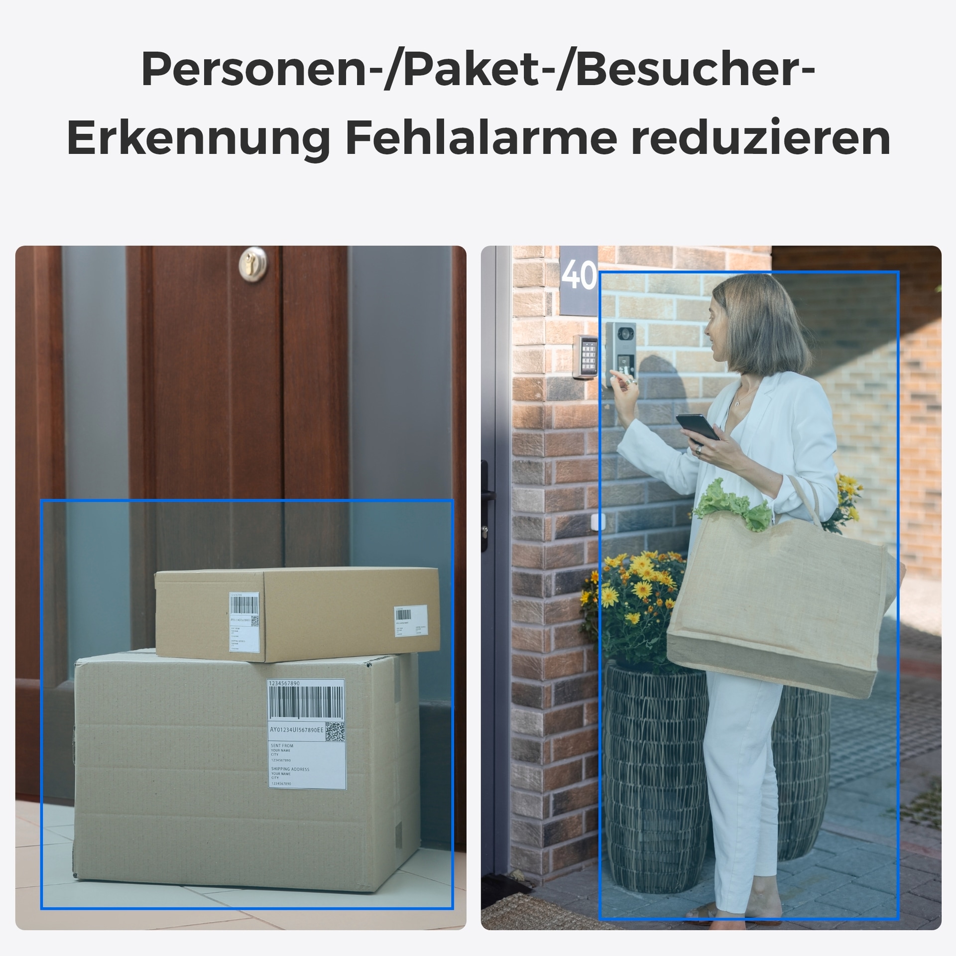 Reolink Smart Home Türklingel »D340W - 5MP Video-Türklingel & Chime«, Aussenbereich, 2,4/5 GHz WLAN, Personenerkennung, 2-Wege-Audio, arbeitet mit NVRs