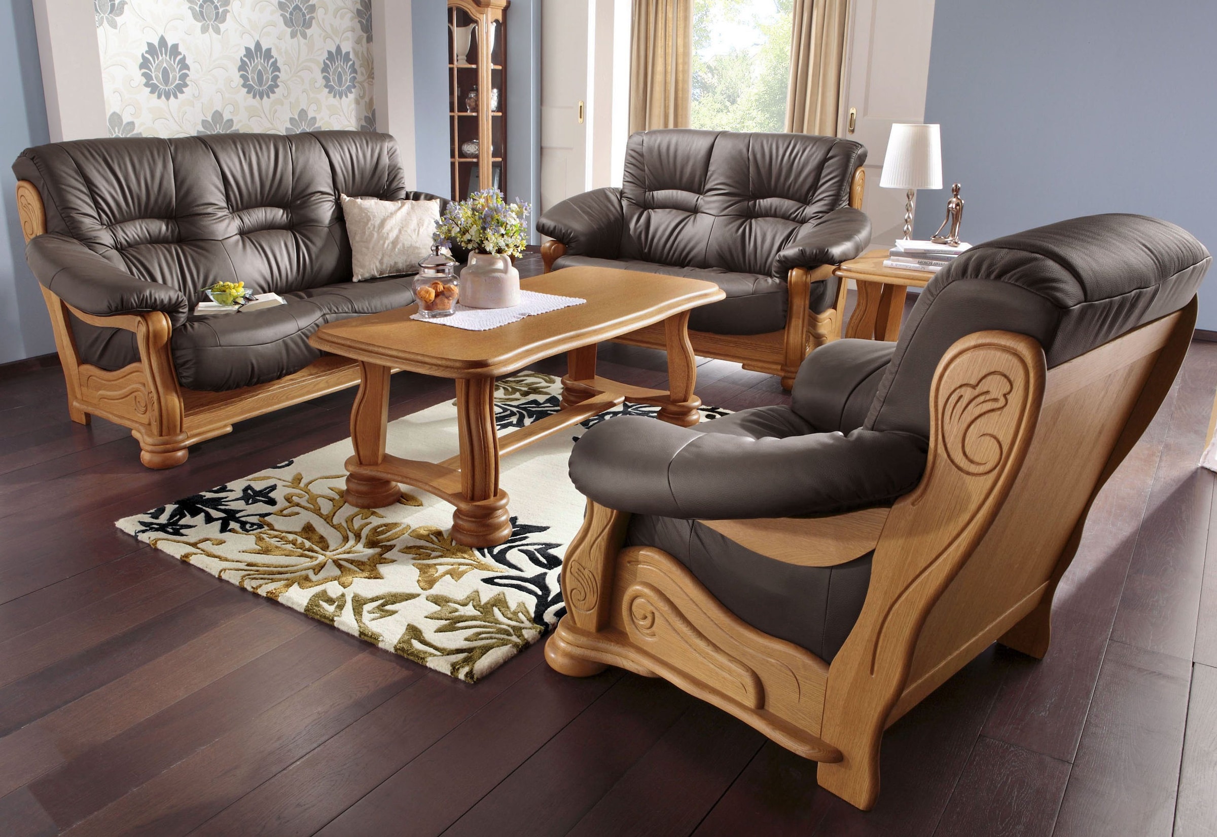 Max Winzer® 3-Sitzer »Texas«, mit dekorativem Holzgestell, Breite 202 cm
