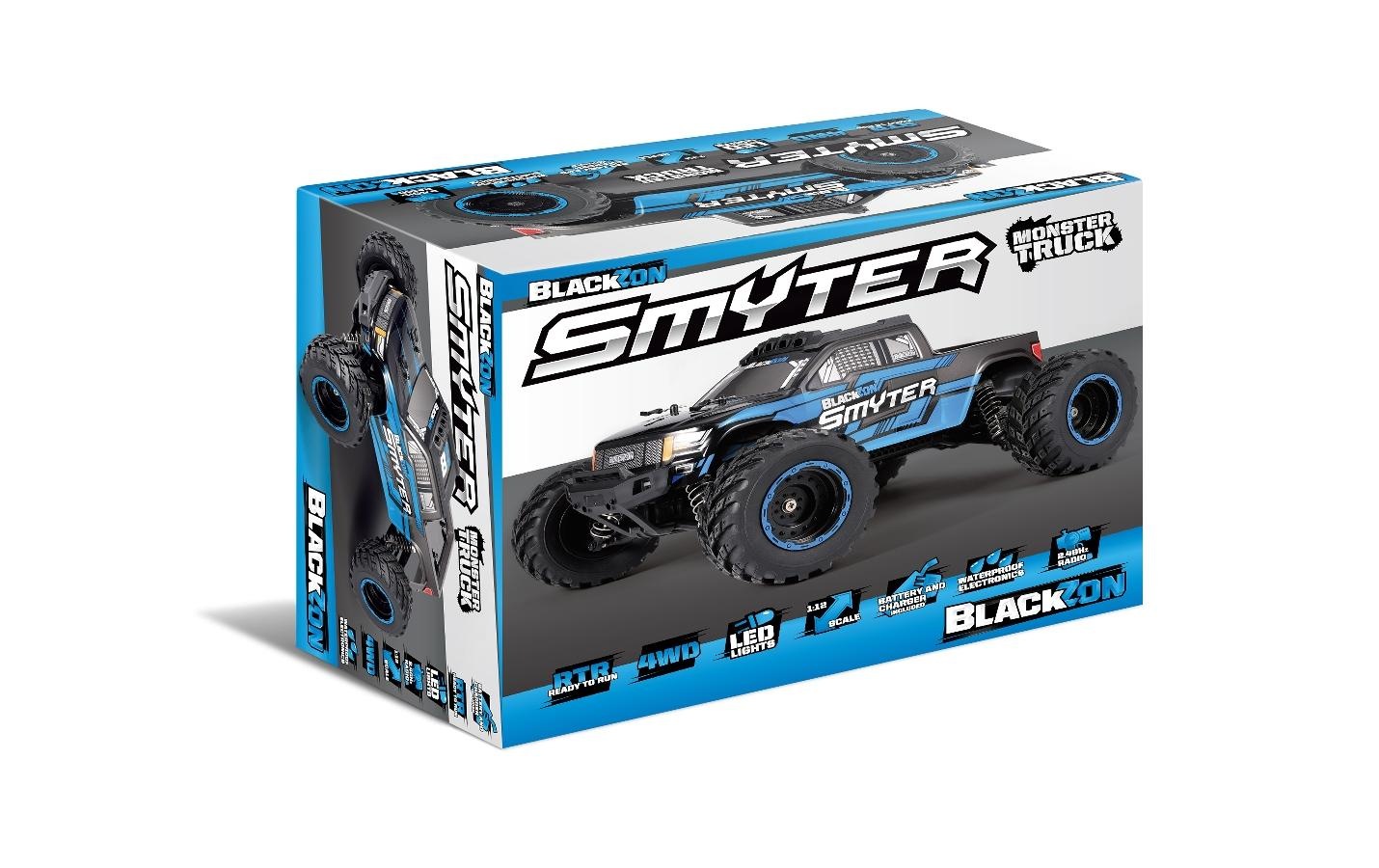 RC-Monstertruck »Blackzon Smyter MT 4WD Blau,«