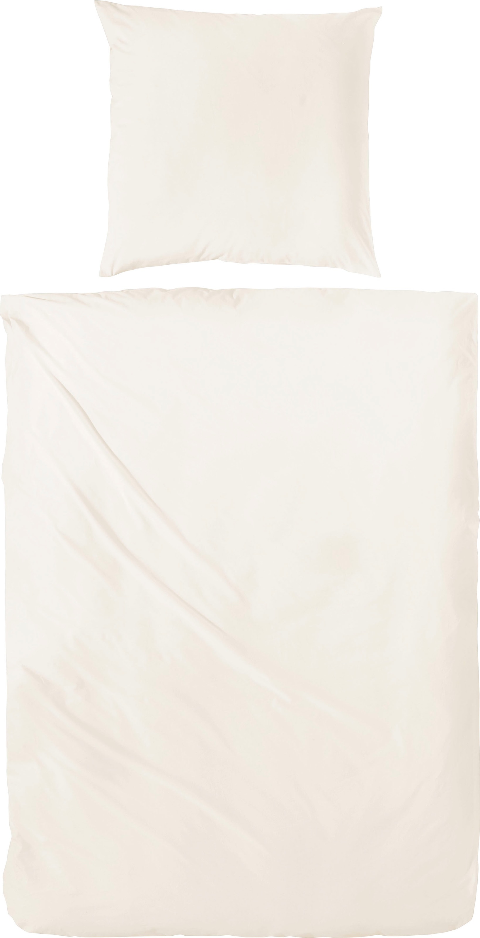 Primera Bettwäsche "Uni Luxus-Satin in Gr. 135x200, 155x220 oder 200x200 cm" 2 Stk. Bettwäsche aus Baumwolle, unifarbene Bettwäsche mit Reißverschluss