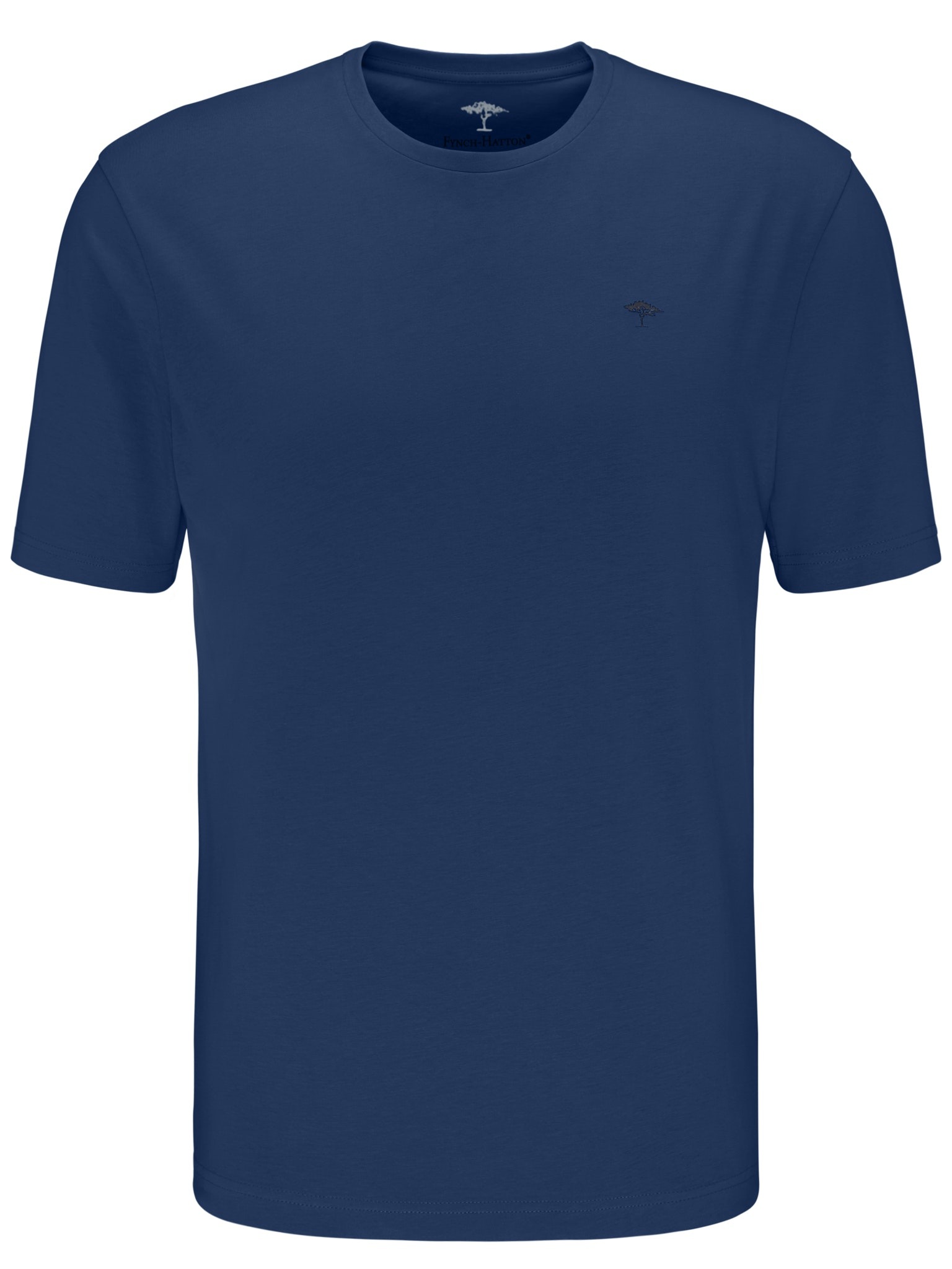 FYNCH-HATTON T-Shirt »FYNCH-HATTON Basic T-Shirt« 1 mit Rundhals und Logo-Stickerei