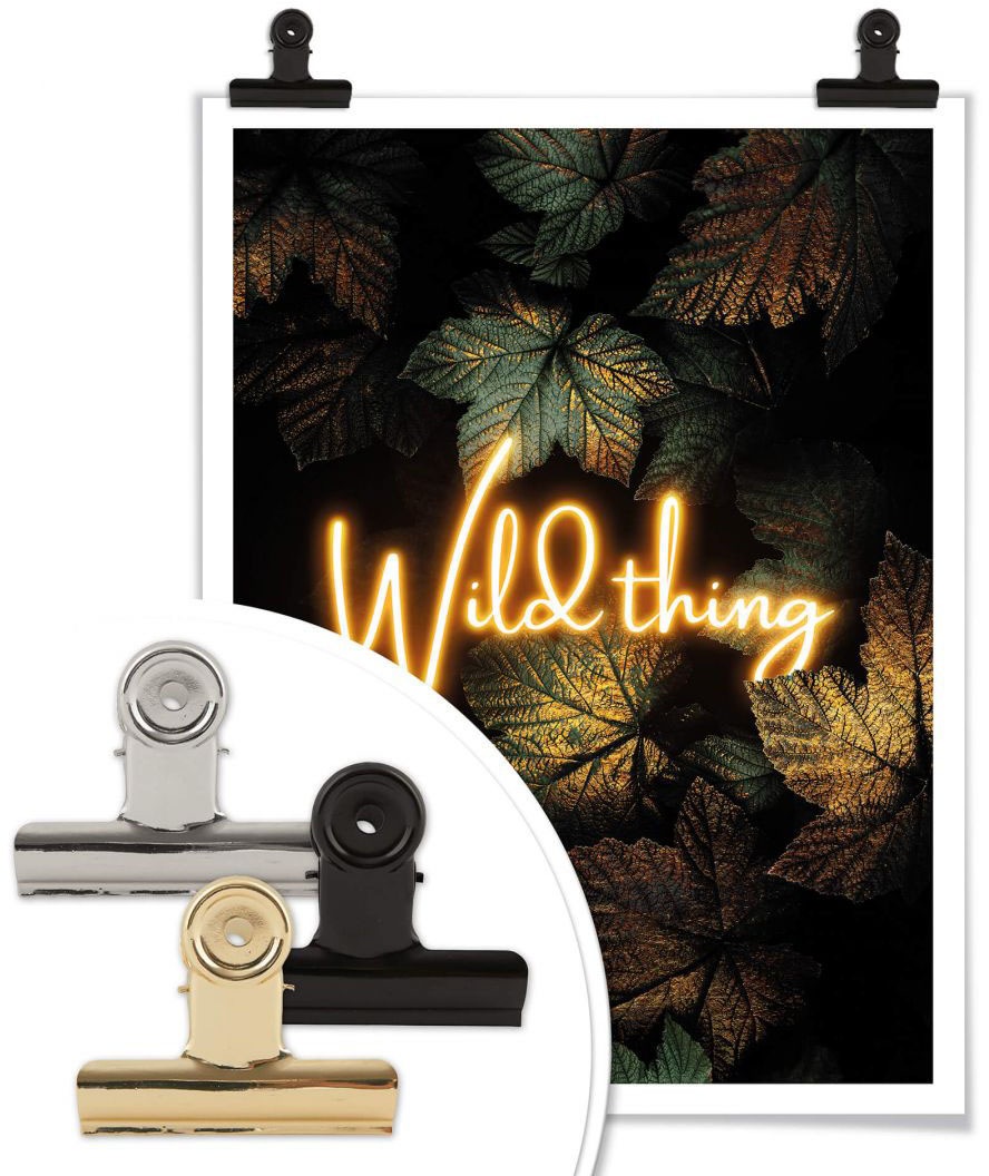 Wall-Art Poster »Wild Thing«, Schriftzug, (1 St.) online bestellen |  Jelmoli-Versand | Poster