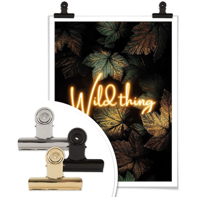 Wall-Art Poster »Wild Thing«, Schriftzug, (1 St.) online bestellen |  Jelmoli-Versand