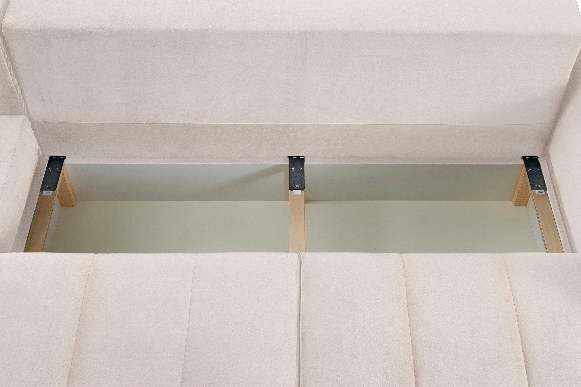 INOSIGN Ecksofa »Torben L-Form«, inkl.Bettfunktion und Bettkasten, Ottomane rechts/links montierbar