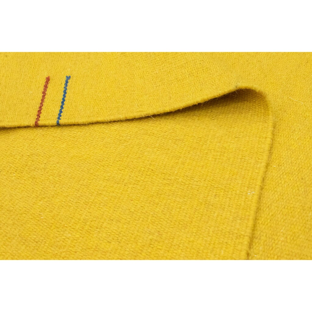 morgenland Wollteppich »Kelim Teppich handgewebt gelb«, rechteckig