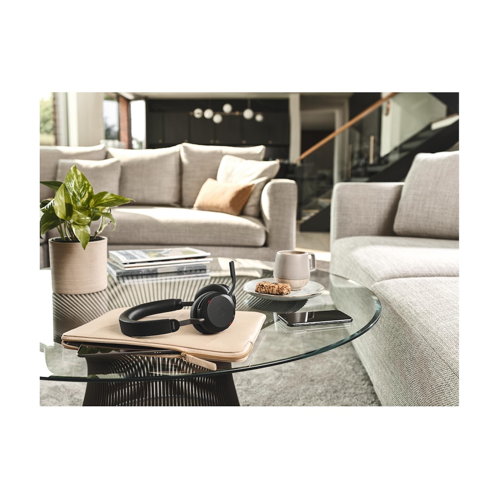 Jabra Headset »Evolve2 75 Duo UC USB«, Active Noise Cancelling (ANC)