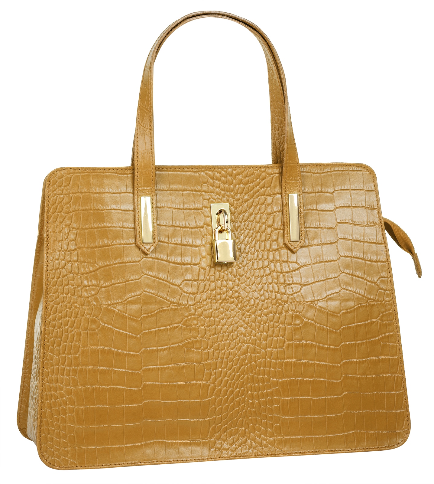 Cluty Henkeltasche, echt Leder, Made in Italy