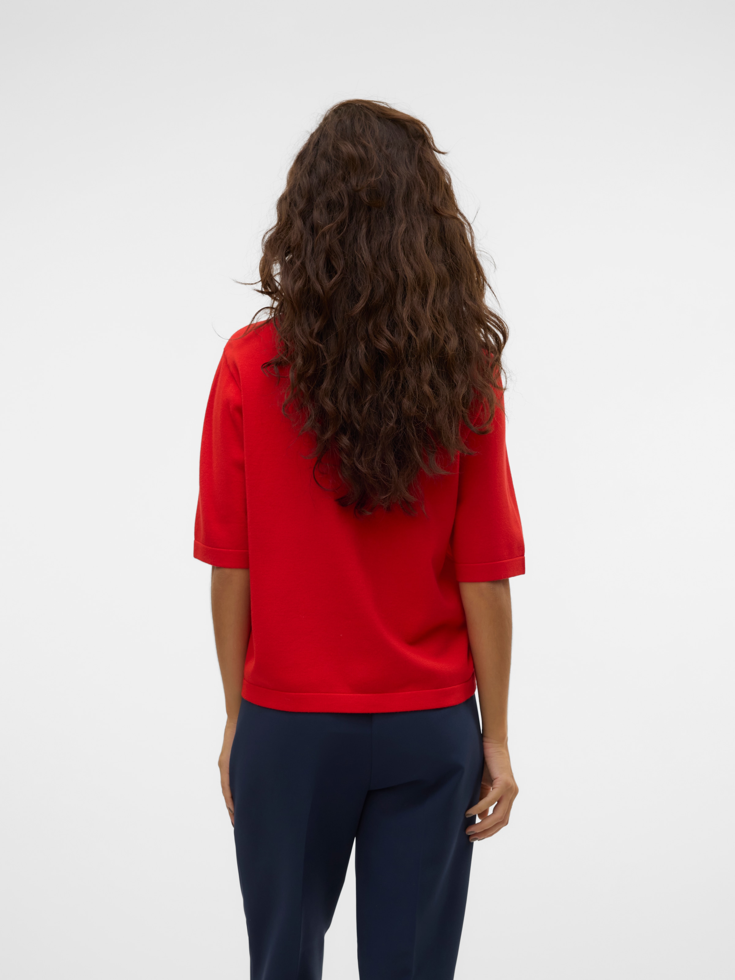 Vero Moda Kurzarmpullover »VMSILJE 2/4 O-NCK OVERSIZE PULL GA NOOS«
