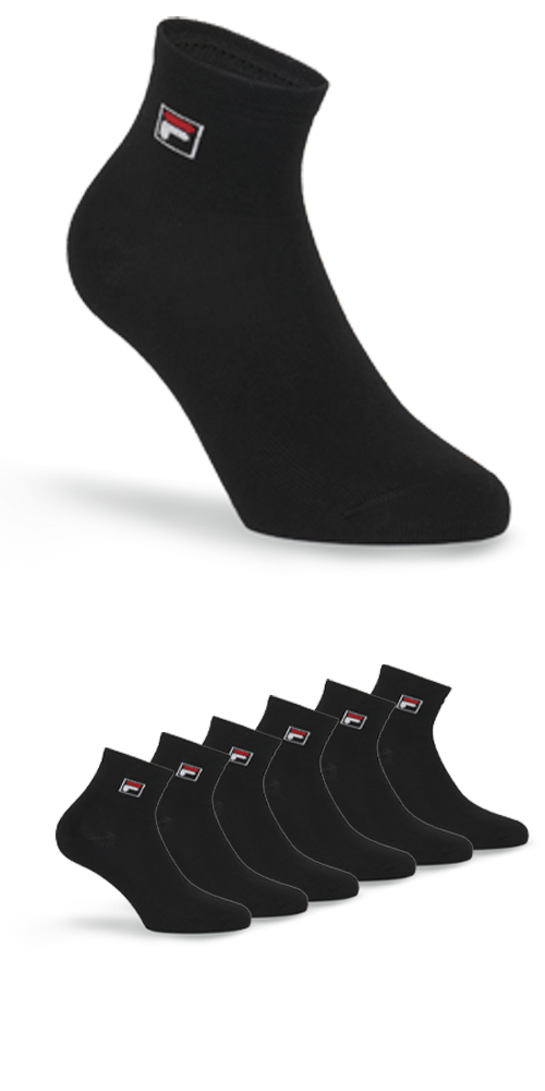 Fila Kurzsocken »UNISEX QUARTER PLAIN SOCKS« 6 Paar tlg. mit Logo-Schriftzug