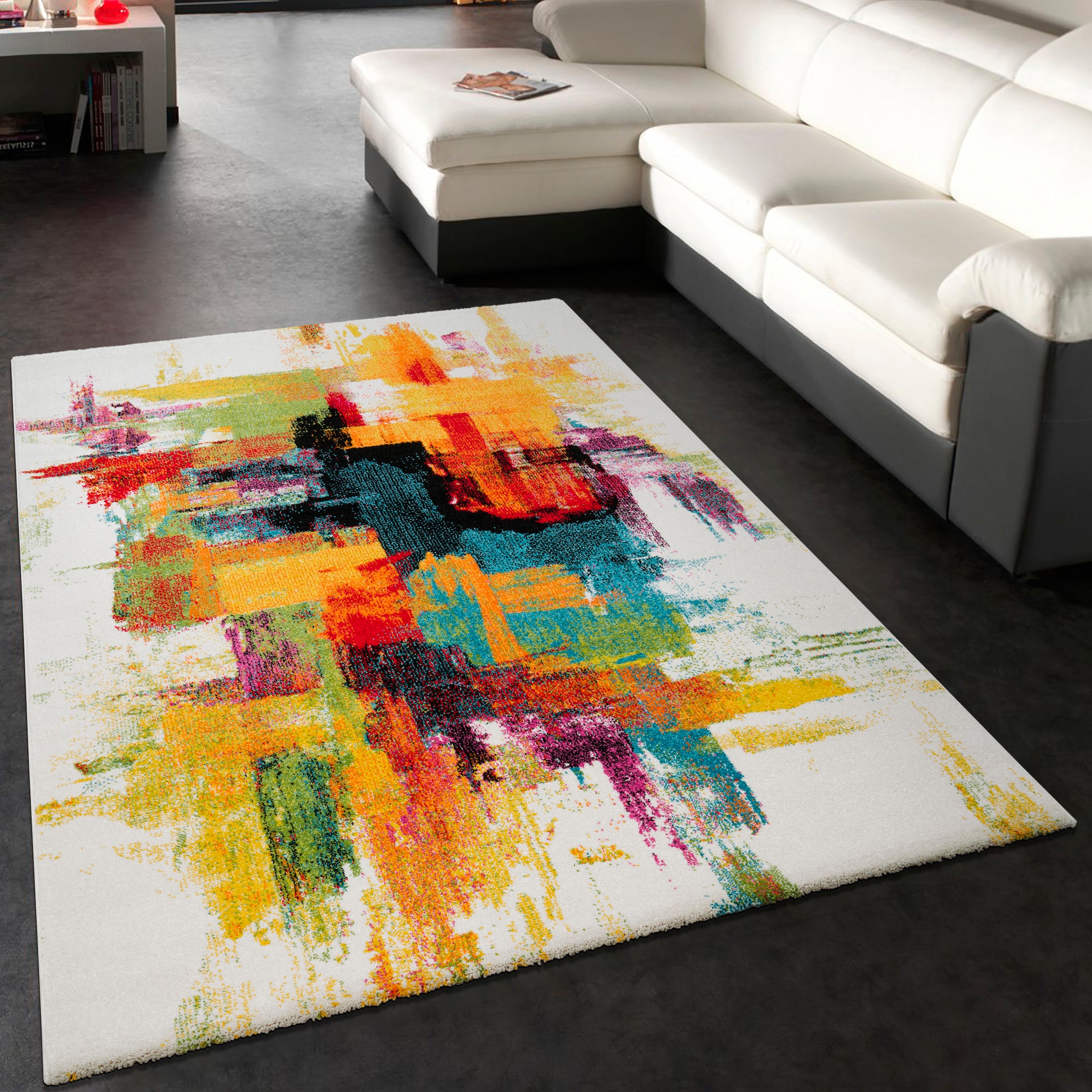 Paco Home Teppich Optik 752«, kaufen mit modernes rechteckig, | Design, Jelmoli-Versand Leinwand online Kurzflor, »Canvas Arizona