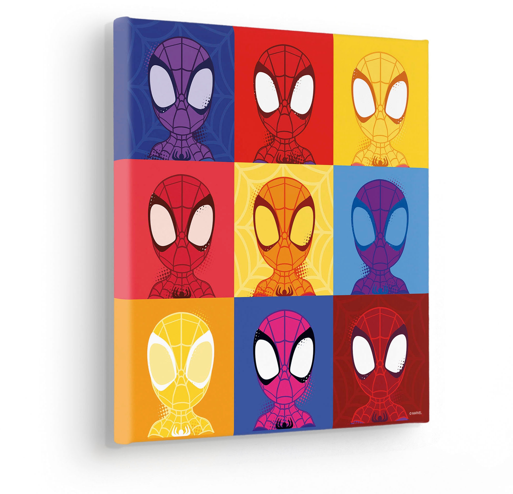 Komar Leinwandbild »Spidey Symmetry - Grösse 30 x 30 cm«, Disney, (1 St., 30 x 30 cm (Breite x Höhe), Keilrahmenbild mit Echtholzrahmen, Kinderzimmer