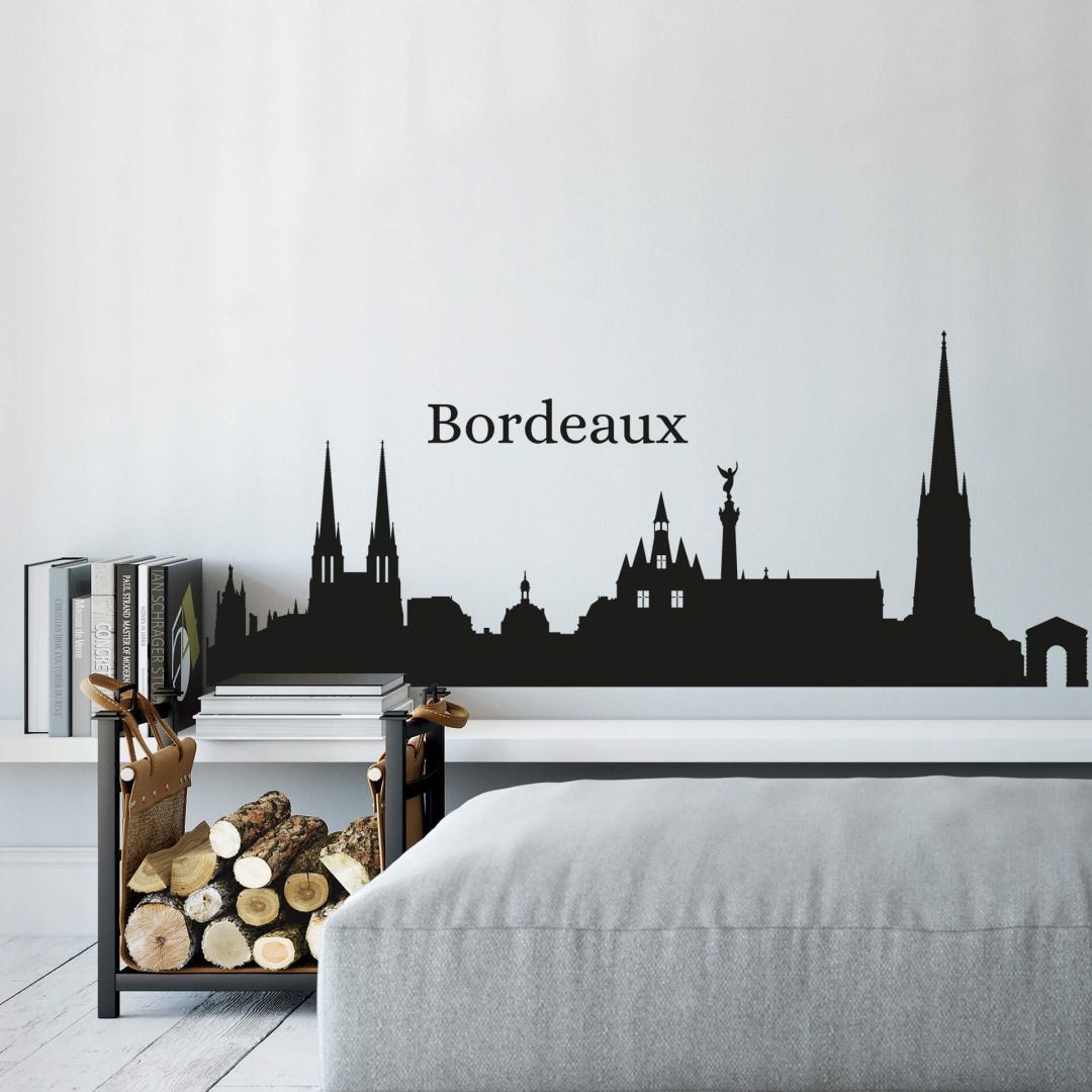 (1 Wandtattoo Wall-Art Jelmoli-Versand kaufen 120cm«, St.) Bordeaux | online Skyline »Stadt