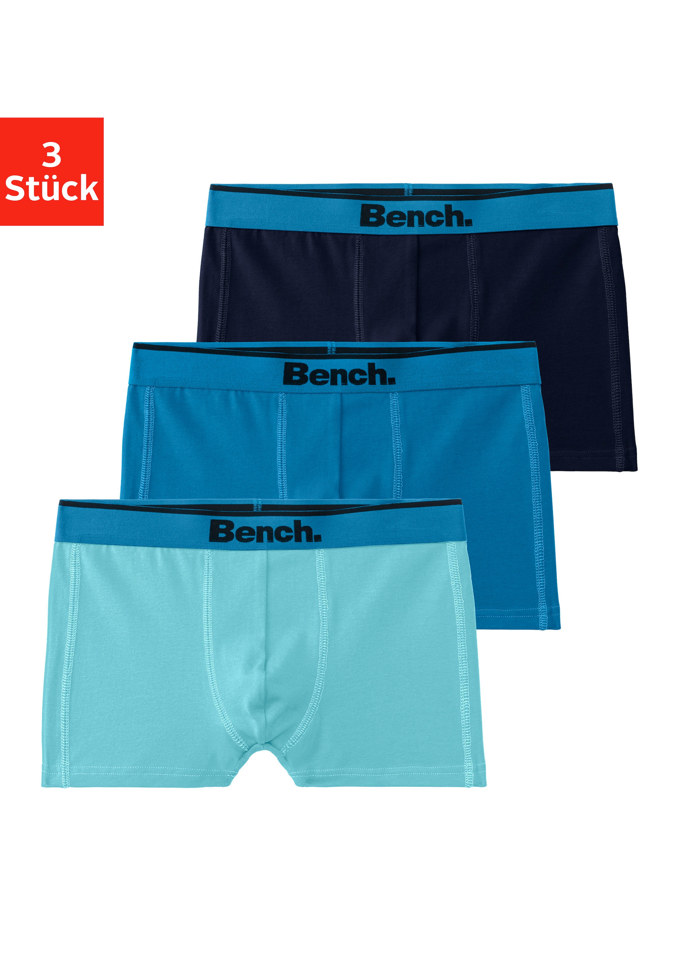 ✵ Bench. Boxer, (Packung, 3 St.), für Jungen mit Markenlogo vorn online  entdecken | Jelmoli-Versand