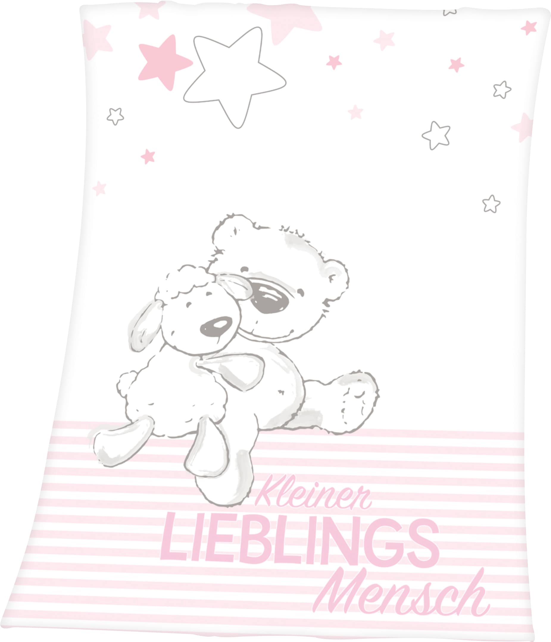 Best tollem Schriftzug, Kuscheldecke | mit Motiv Baby shoppen Lieblingsmensch«, und Babydecke Jelmoli-Versand »Kleiner online