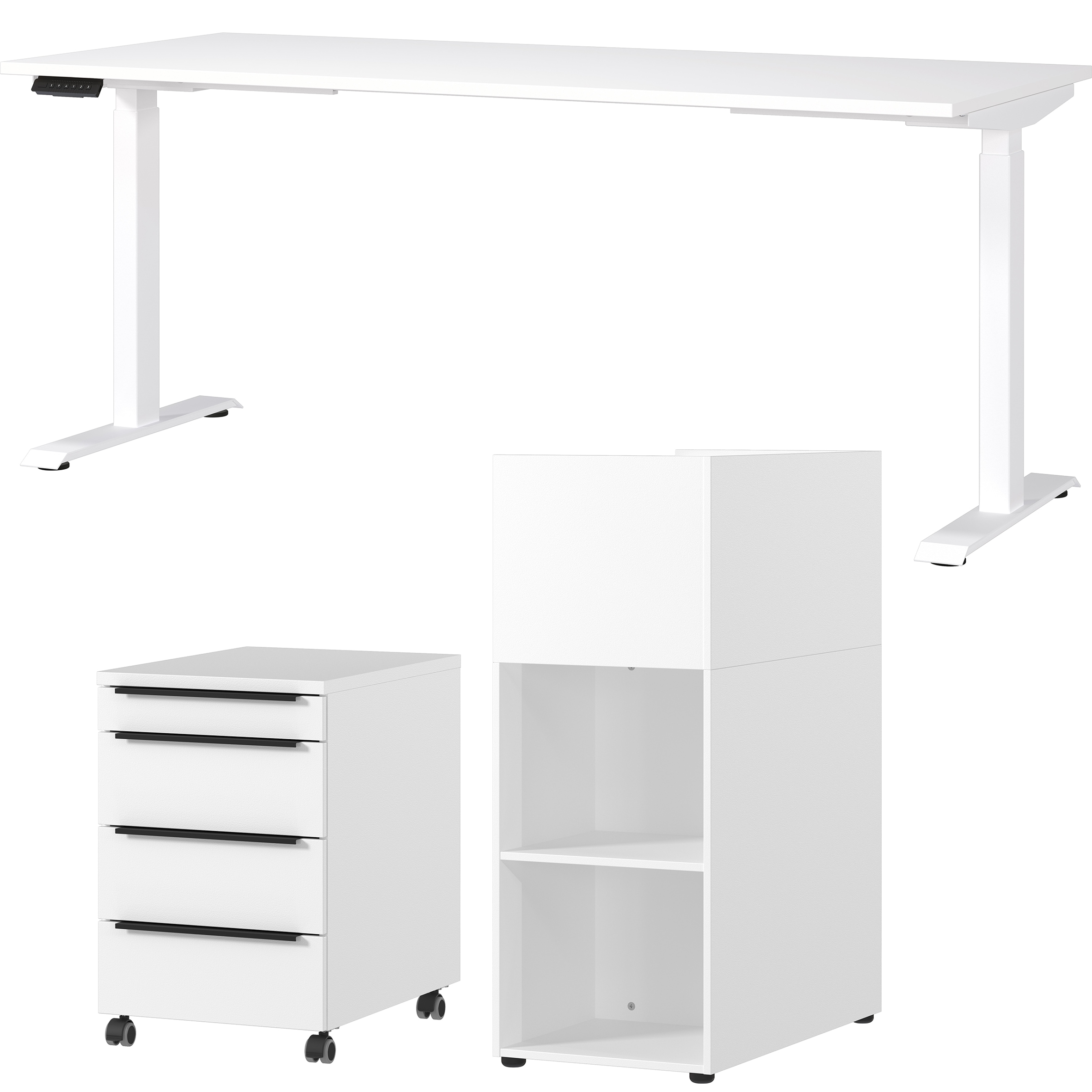 GERMANIA Büromöbel-Set »Mailand« 3 Stk. tlg. inkl. Schreibtisch, Rollcontainer und Raumteiler