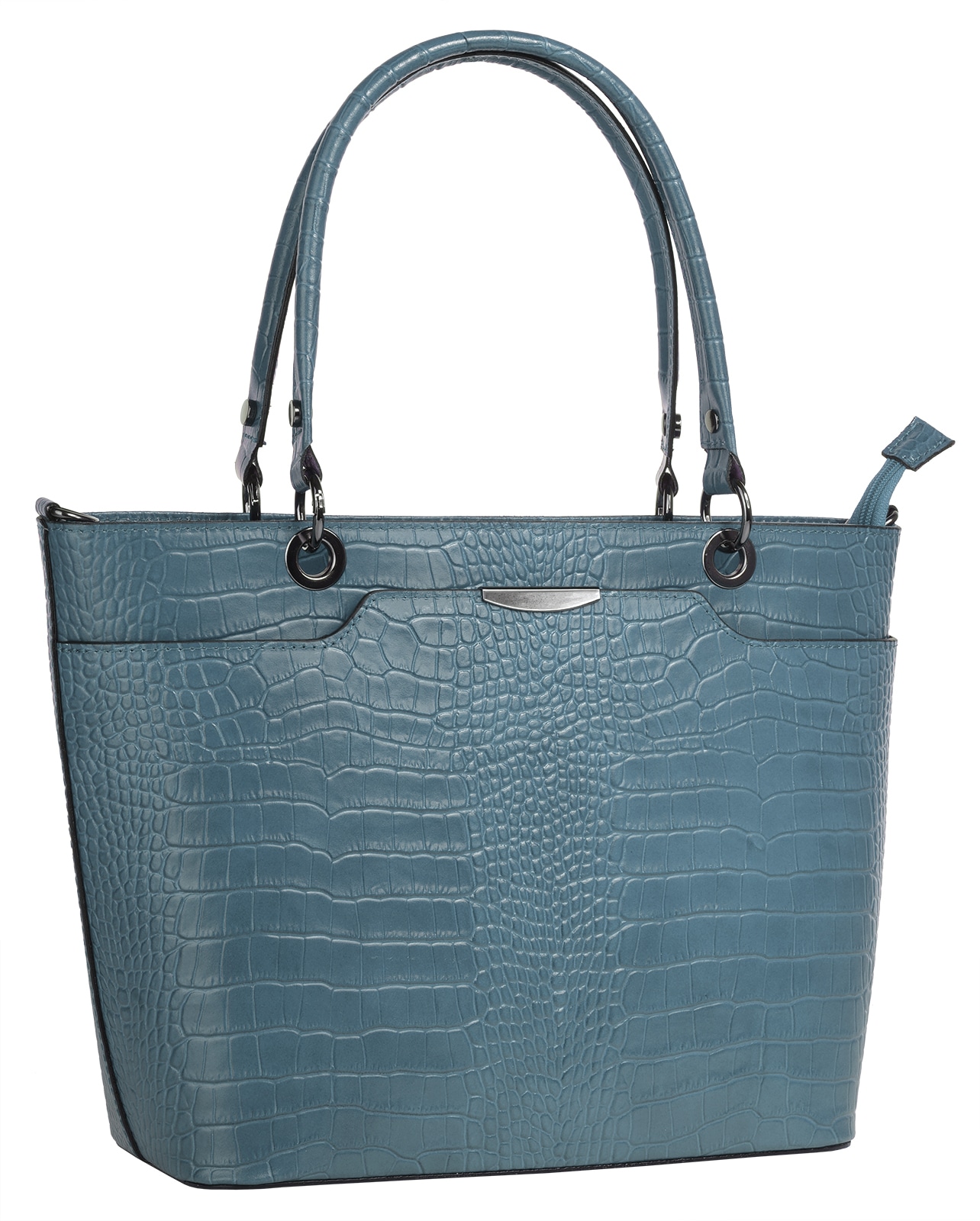 Cluty Henkeltasche, echt Leder, Made in Italy