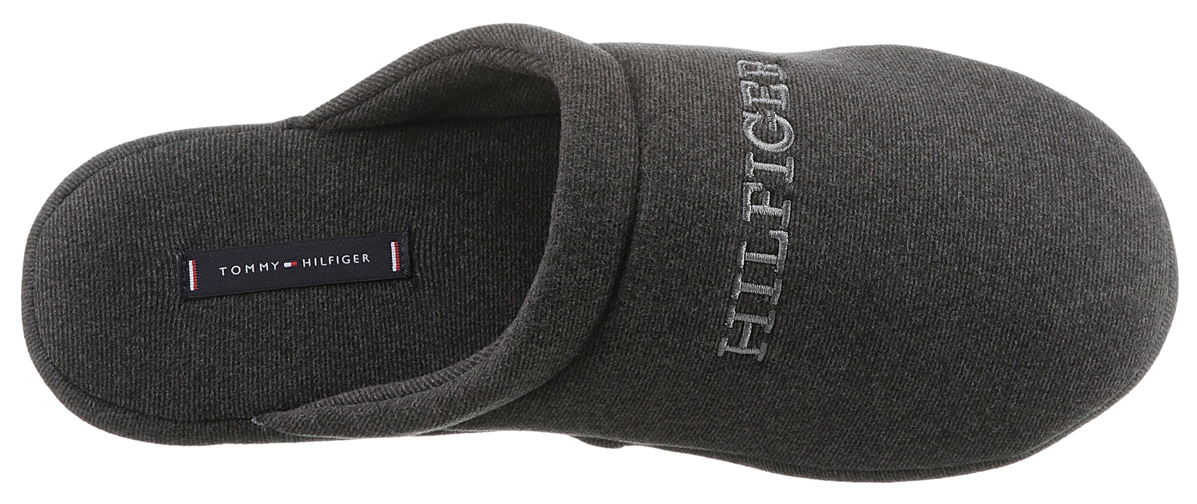 Tommy Hilfiger Pantoffel »FLEECE HILFIGER HOMESLIPPER«, mit Logostickerei