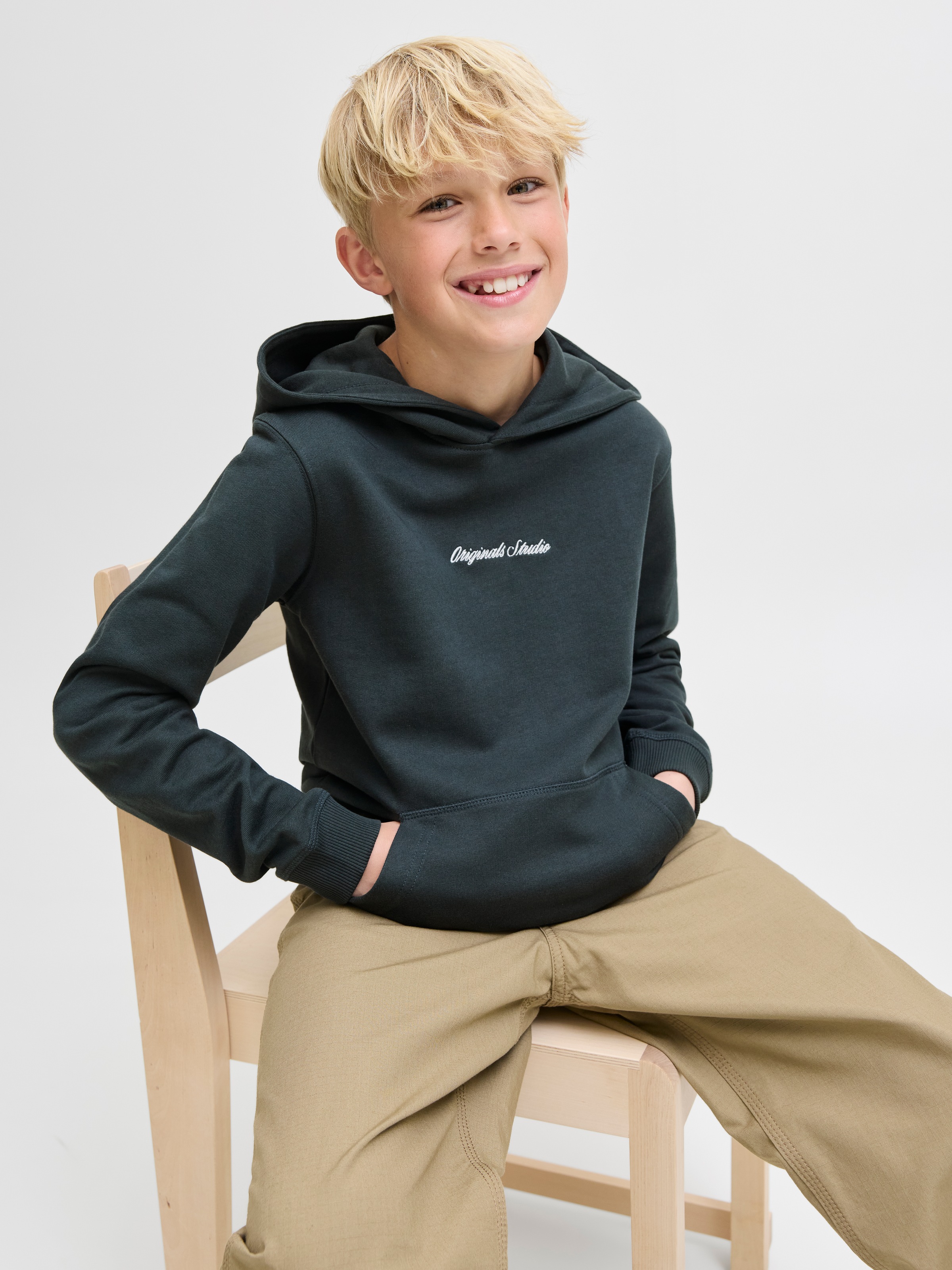 Jack & Jones Junior Kapuzensweatshirt »JORNORREBRO EMB SWEAT HOOD NOOS JNR«