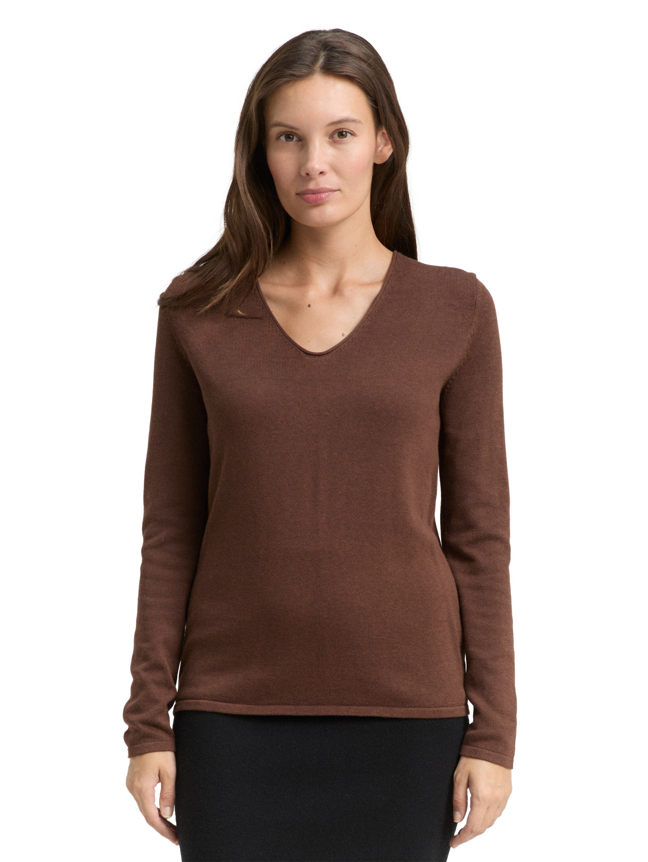 TOM TAILOR V-Ausschnitt-Pullover mit V-Ausschnitt