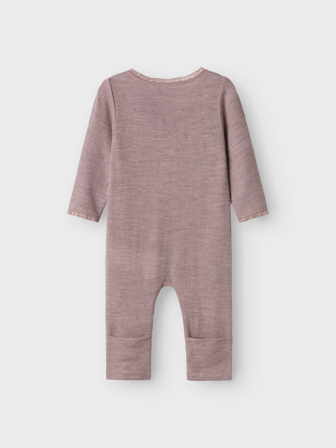 Name It Schlafanzug »NBFWANG WOOL NEEDLE NIGHTSUIT SOLID NOOS«, aus reiner Merinowolle