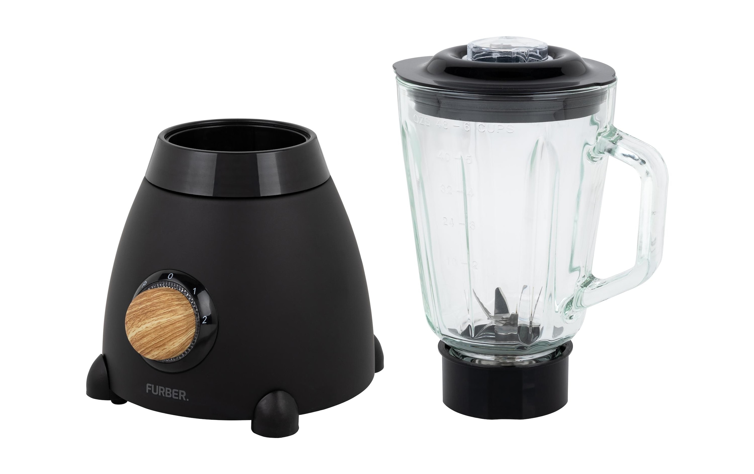 FURBER Standmixer »Standmixer Schwarz/Holz«, 500 W