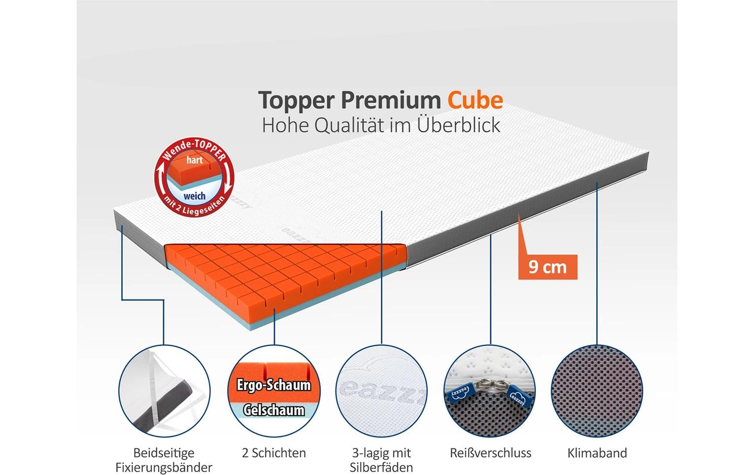 Topper »eazzzy Premium Cube«, (1 St.)