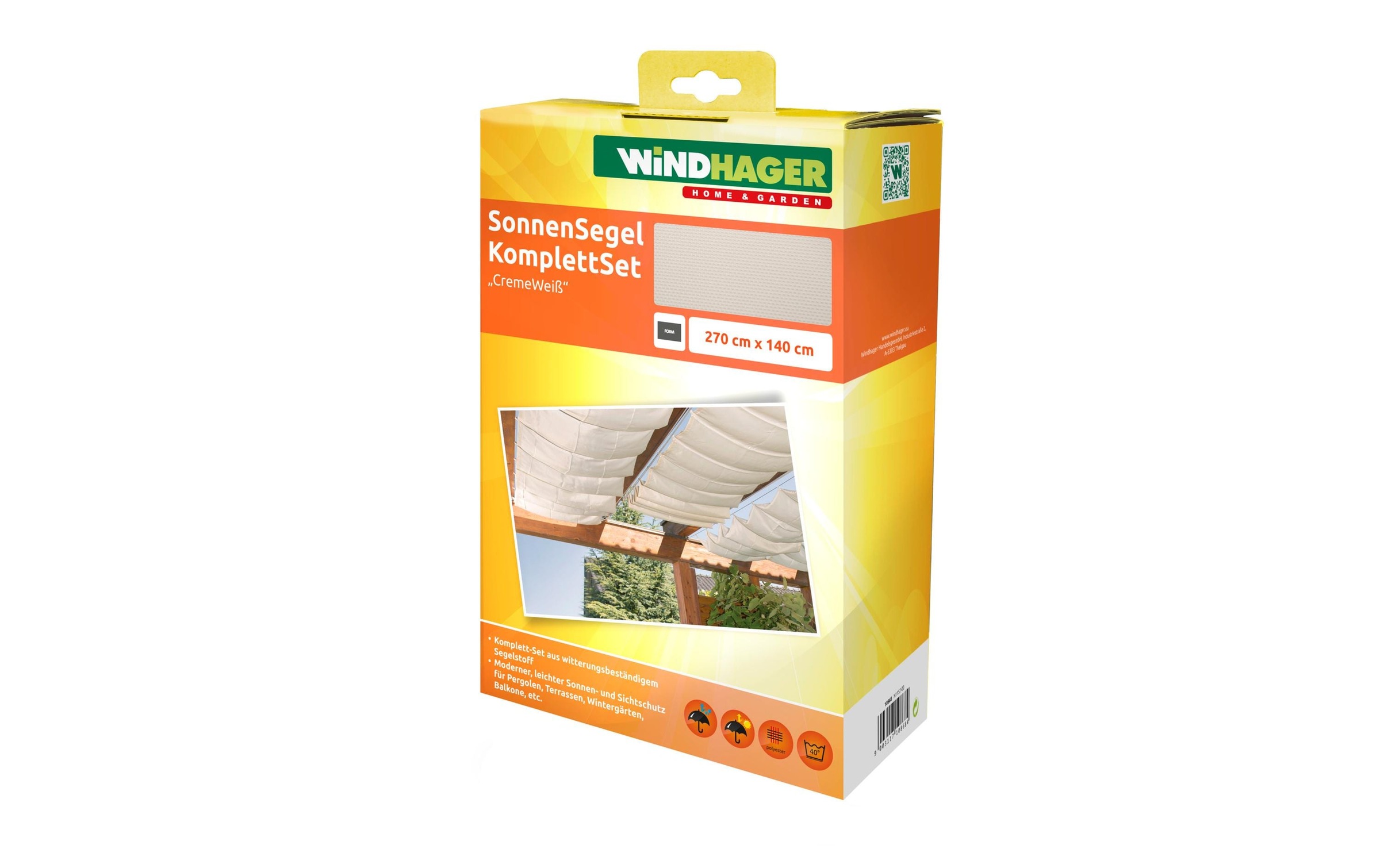 Windhager Sonnensegel »Sonnensegel-Pergola-Komplett-Set creme«