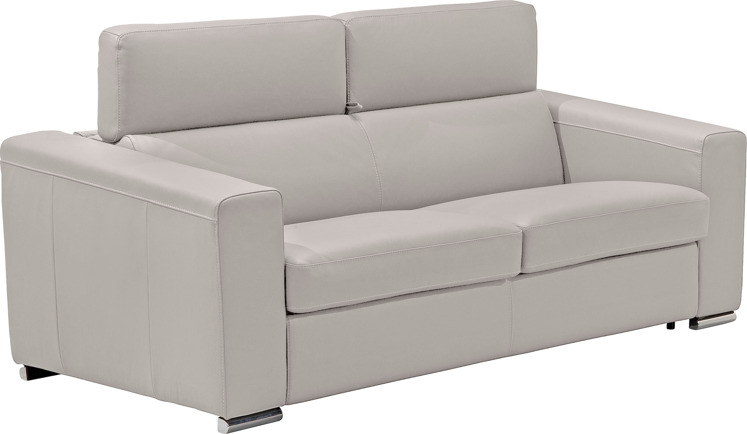 Egoitaliano Schlafsofa »Cabiria, Design und super Sitz- und Liegekomfort«, Sofa inkl. Schlaffunktion, Kopfteile verstellbar, mit Metallfüssen