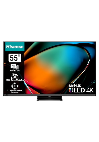 LED-Fernseher »Hisense TV 55U8KQ, 55", ULED 4K, Mini LED, 1500 Nit, 144 Hz«, 139 cm/55...