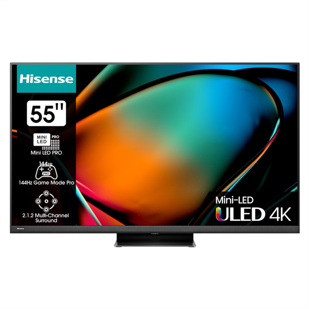 Hisense LED-Fernseher »Hisense TV 55U8KQ, 55", ULED 4K, Mini LED, 1500 Nit, 144 Hz«, 139 cm/55 Zoll