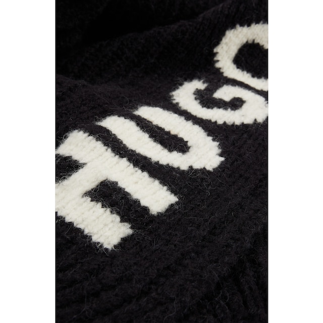 HUGO Schal »Slogues_scarf«, Extralanger Woll-Mix Schal mit Jacquard-Logo  Schriftzug online bestellen | Jelmoli-Versand