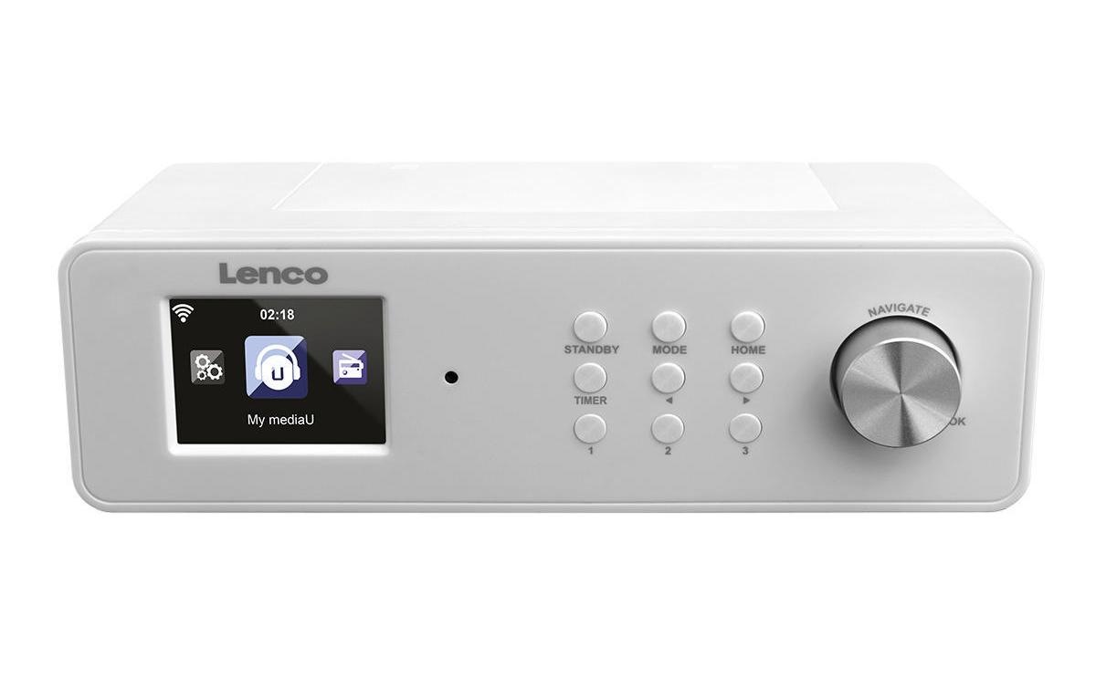 Lenco Internet-Radio »KCR-2014 Weiss«, (WLAN Internetradio-FM-Tuner)