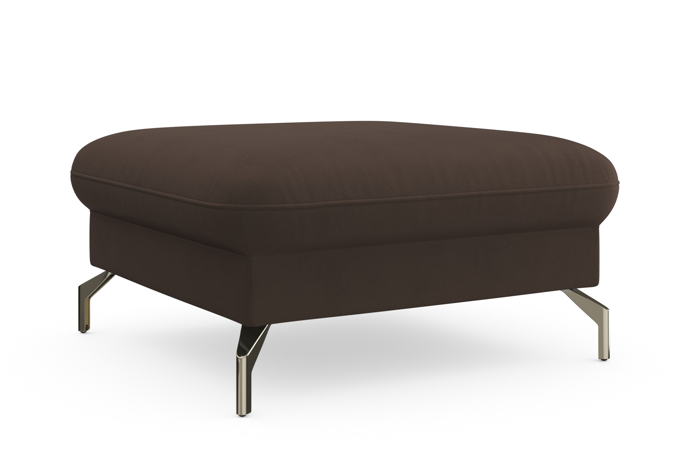sit&more Hocker »Fashion«, inklusive Federkern, mit satinierten Nickelfüssen