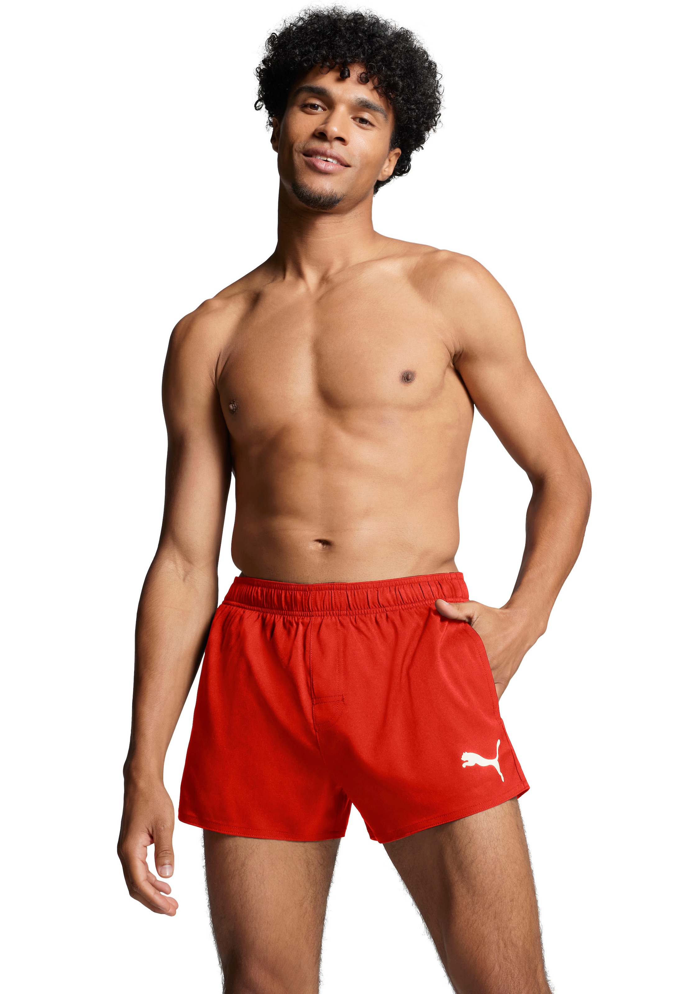 PUMA Badeshorts "PUMA SWIM MEN SHORT SHORTS 1P" mit Seitentaschen