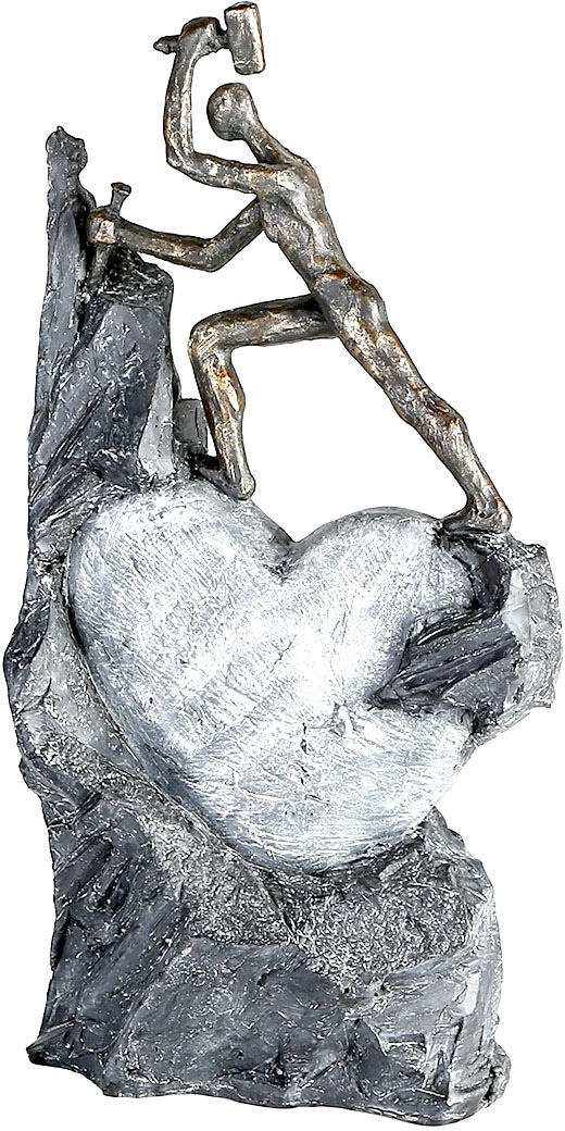 Höhe bronzefarben/grau«, mit | 37 Spruchanhänger, Gilde online Motiv by Dekofigur Casablanca kaufen Jelmoli-Versand cm, Dekoobjekt, Wohnzimmer Herz, »Skulptur Heart,