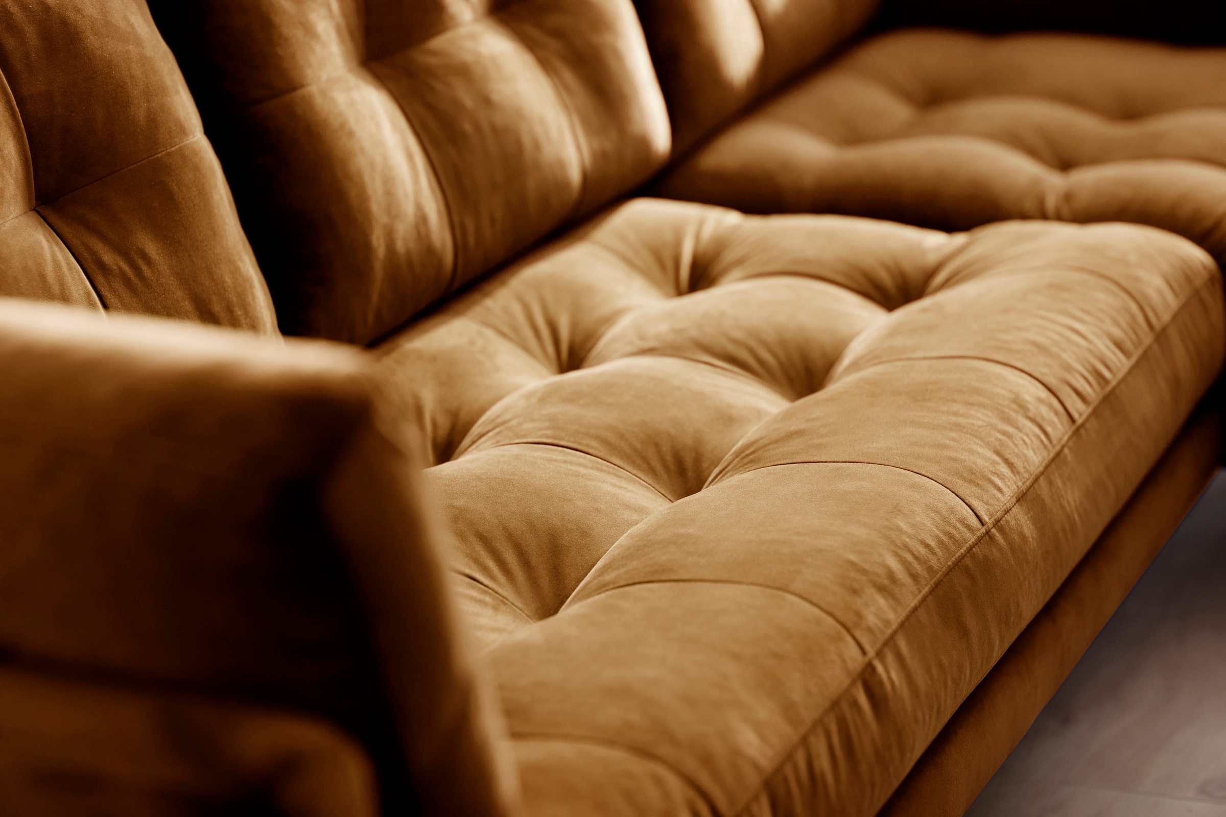 Trends by HG Ecksofa »Landau L-Form«, in Cord-Stoff mit Metallfuss