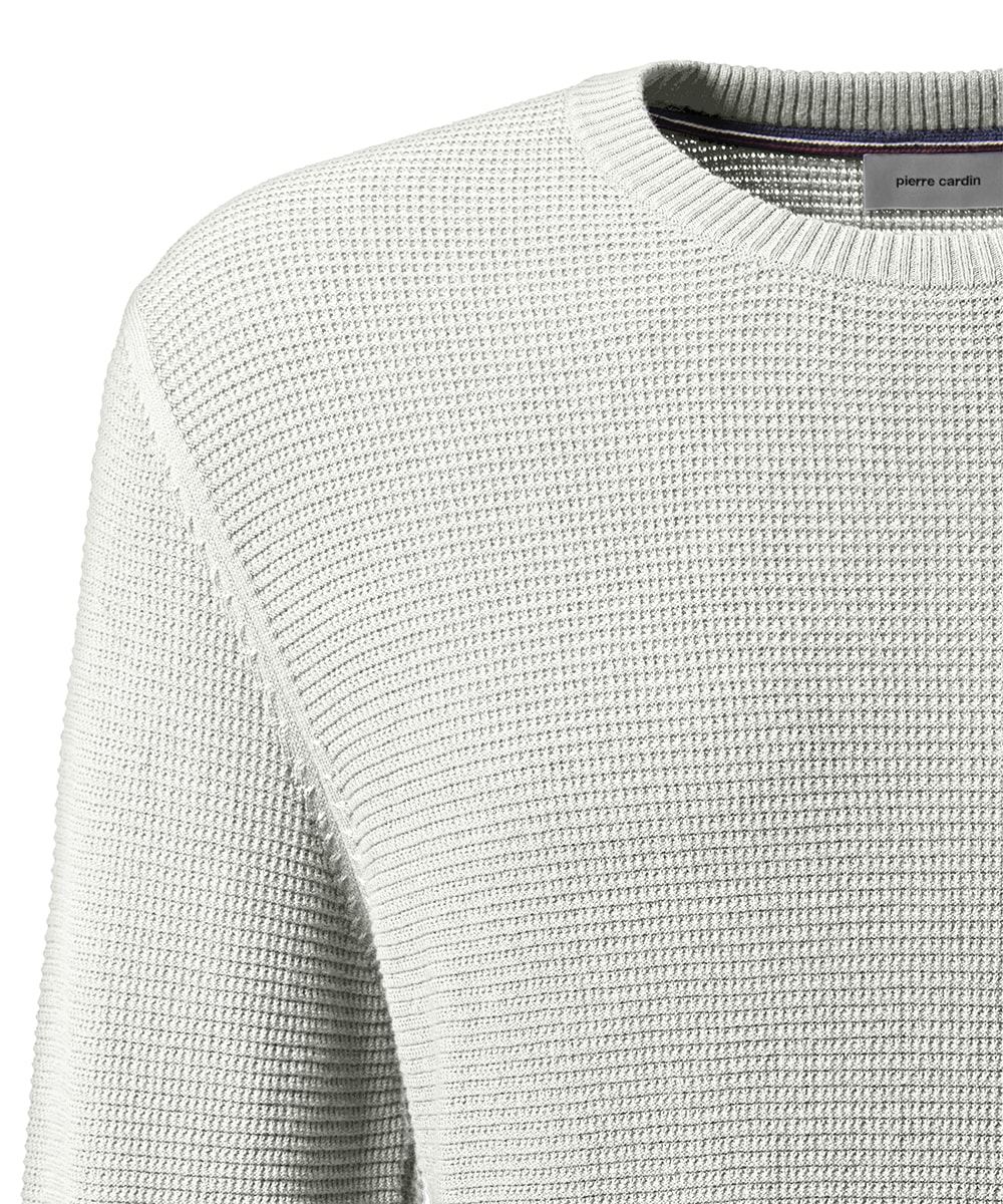 Pierre Cardin Rundhalspullover, mit Struktur