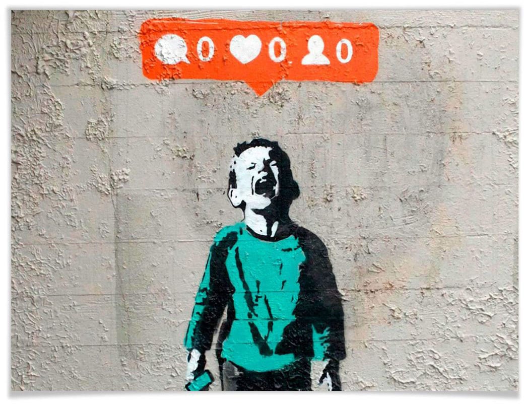 »Graffiti Bild, St.), Nobody shoppen online (1 Wall-Art Bilder likes Wandposter Poster, me«, Jelmoli-Versand | Poster Wandbild, Schriftzug,