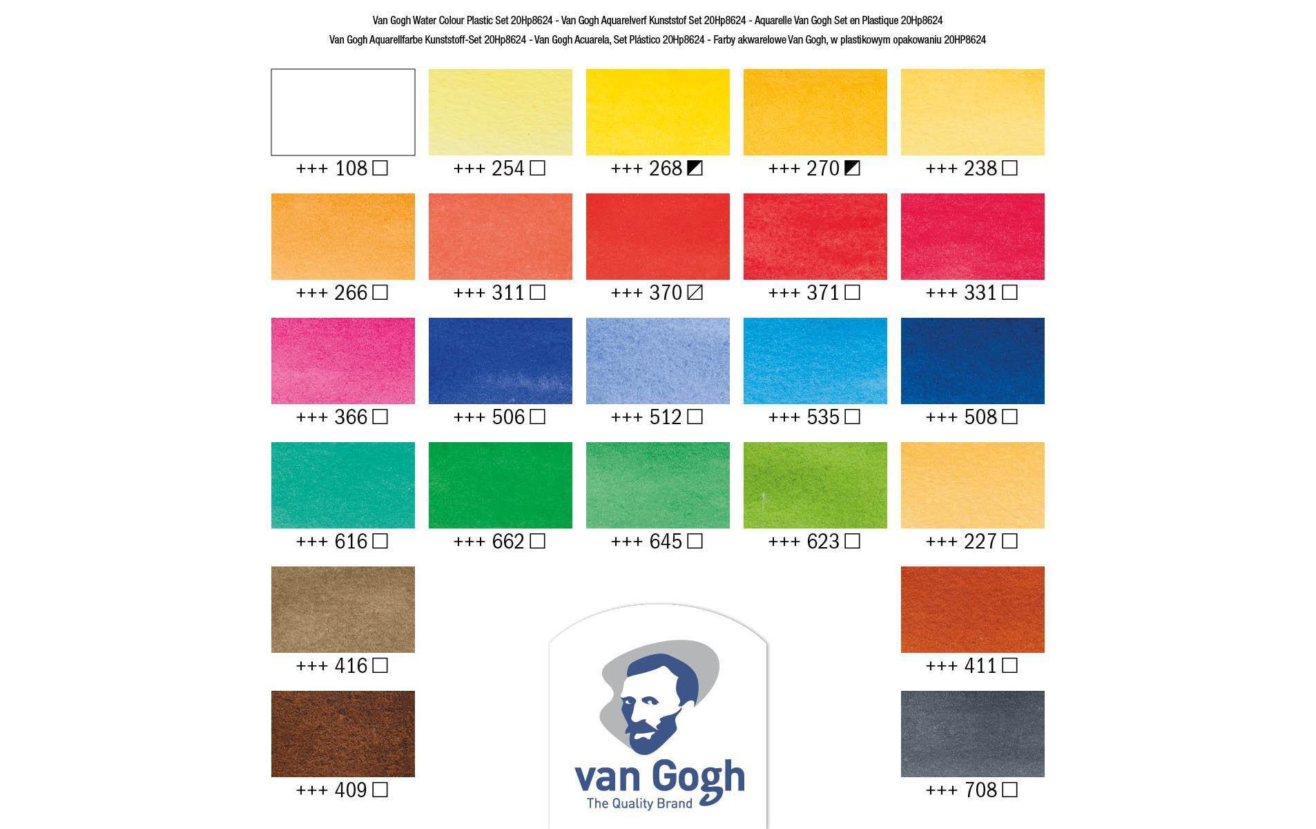 Aquarellfarbe »Van Gogh Malkasten 24er-Set, Mehrfarbig«