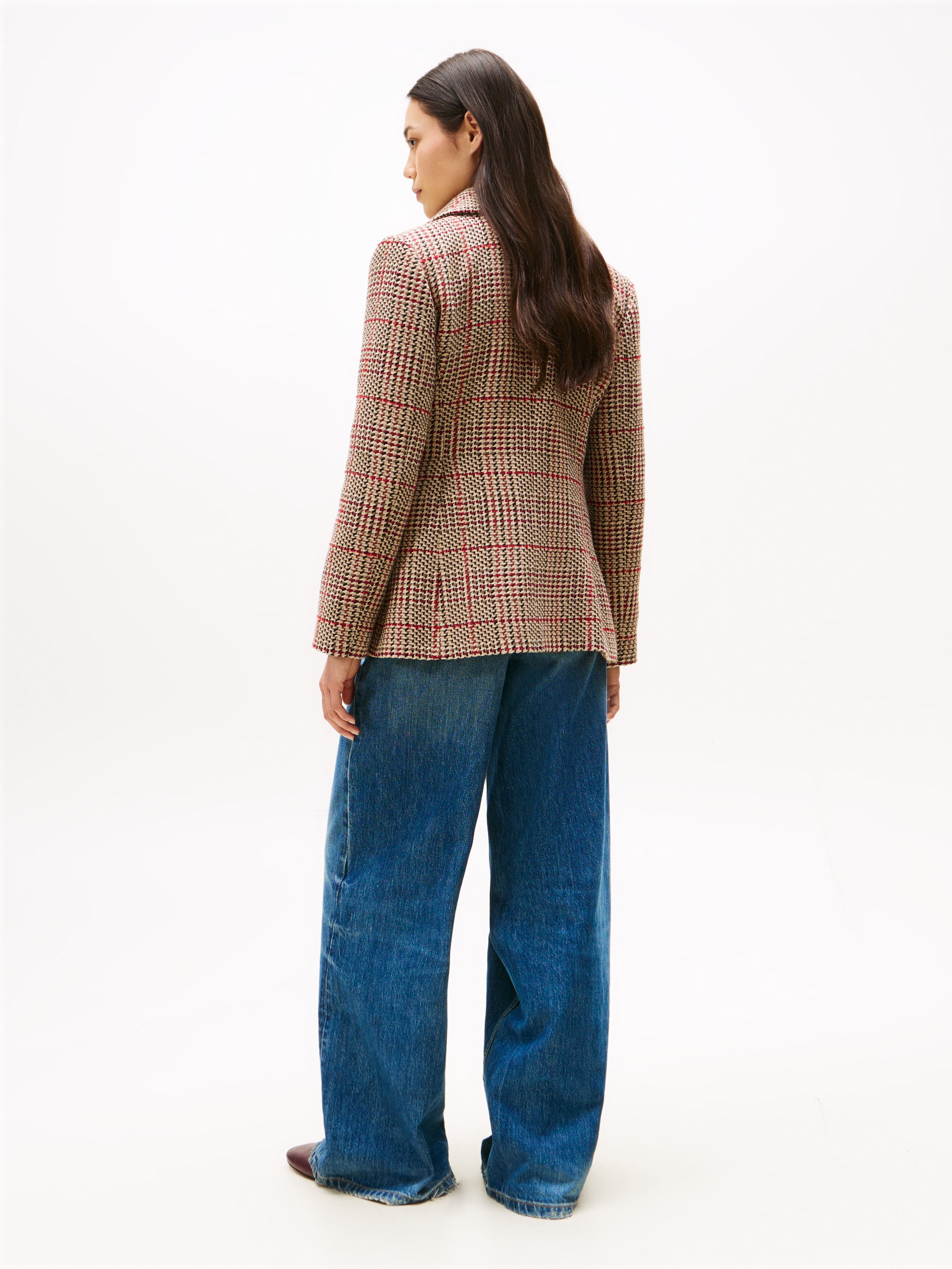 Tommy Hilfiger Kurzblazer »SEASONAL TEXTURE LADY JACKET«, mit Wollanteil
