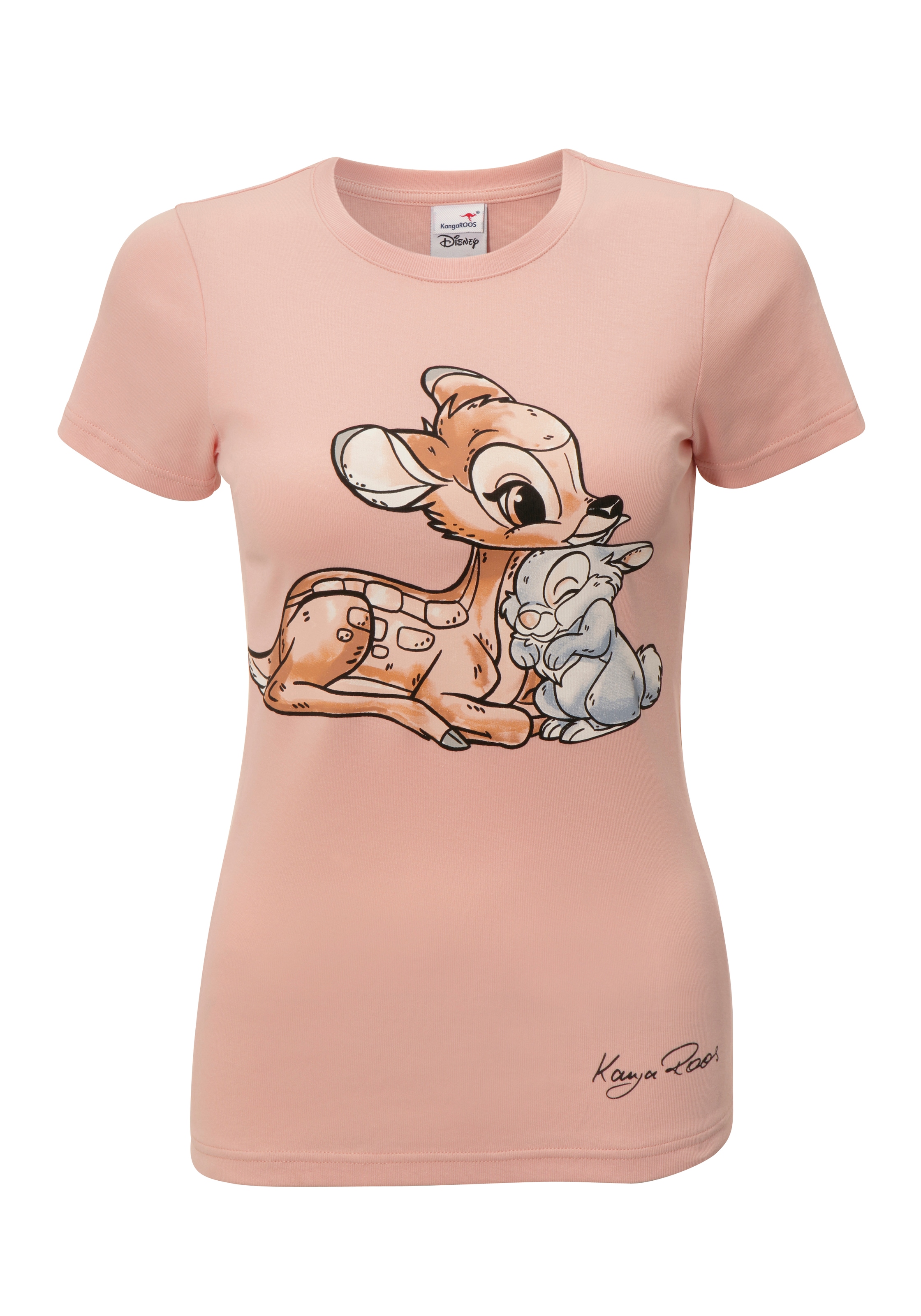 KangaROOS T-Shirt, Kurzarm, sehr figurbetonte Passform, aus Baumwolle