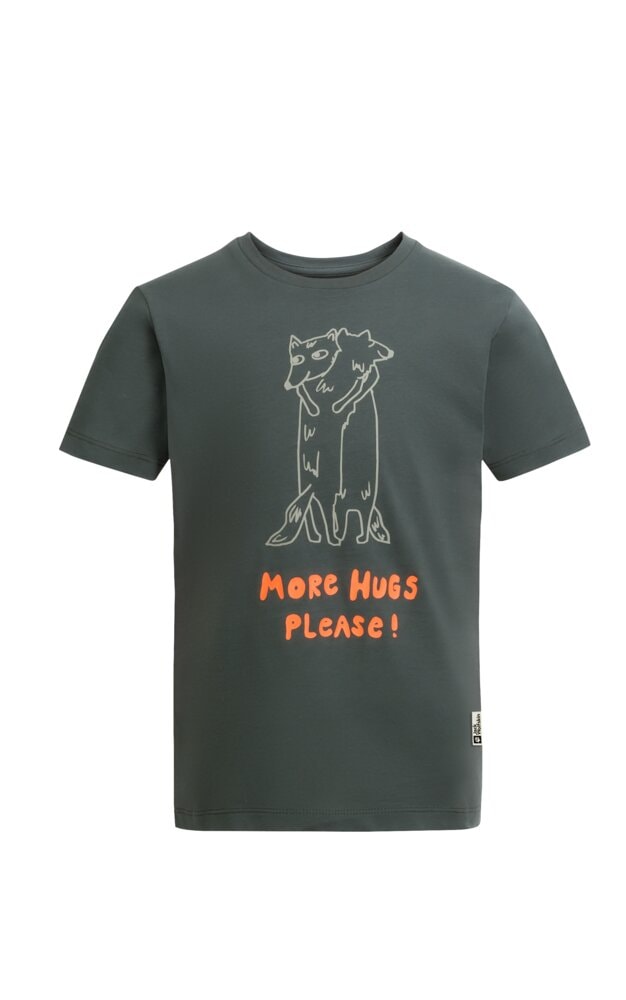 T-Shirt »MORE HUGS T K«, mit Umarmungsmotiv