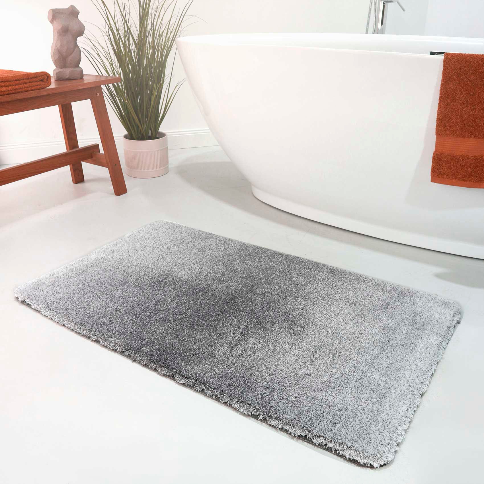 Wecon home Basics Badematte »Luuk WB-2705«, Höhe 25 mm, rutschhemmend beschichtet, fussbodenheizungsgeeignet-schnell trocknend, trendiger Farbverlauf, waschbar, weicher Badezimmerteppich