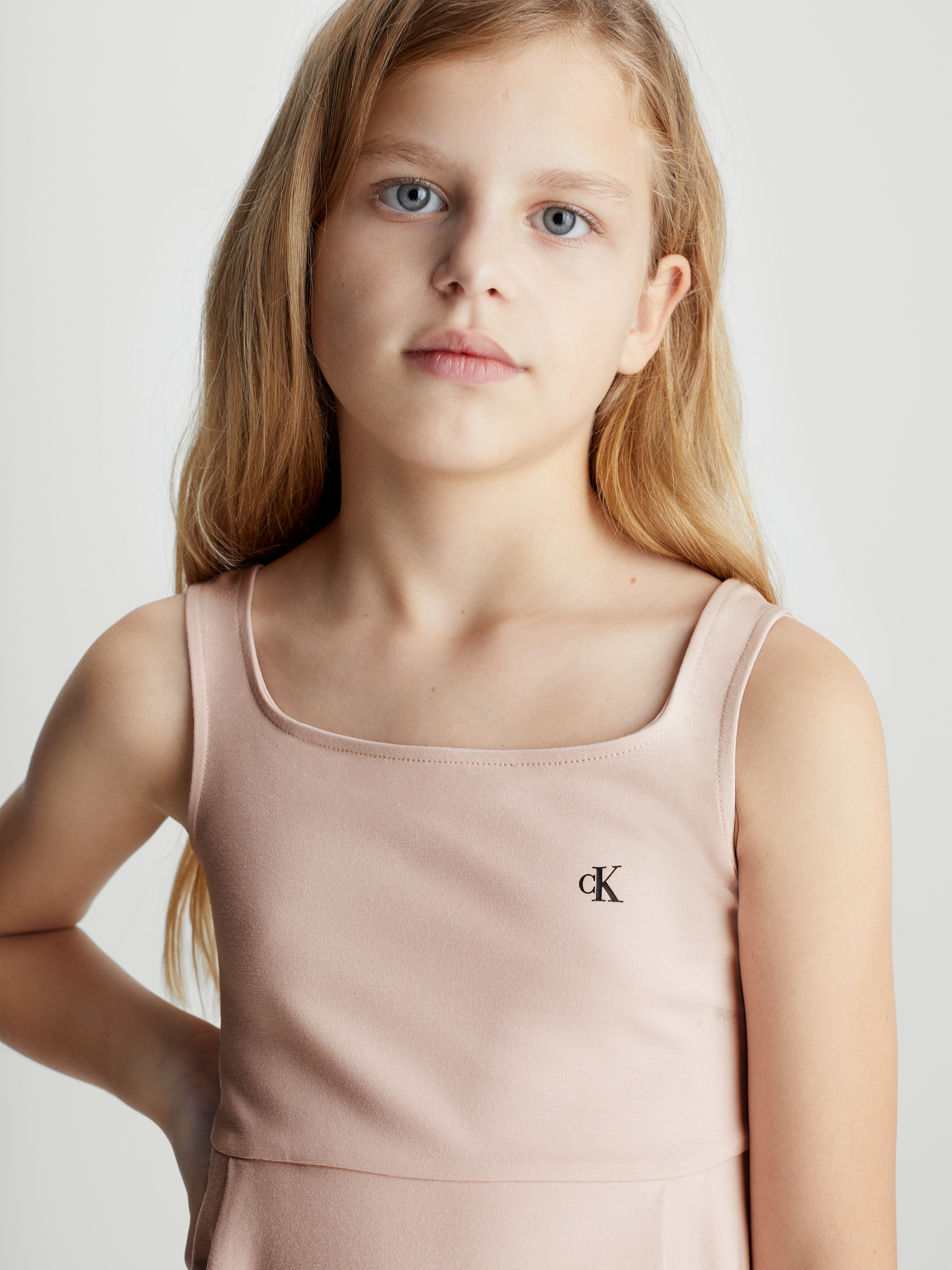 Calvin Klein Jeans Skaterkleid »BACK LOGO TAPE FIT FLARE DRESS«, Kinder bis 16 Jahre