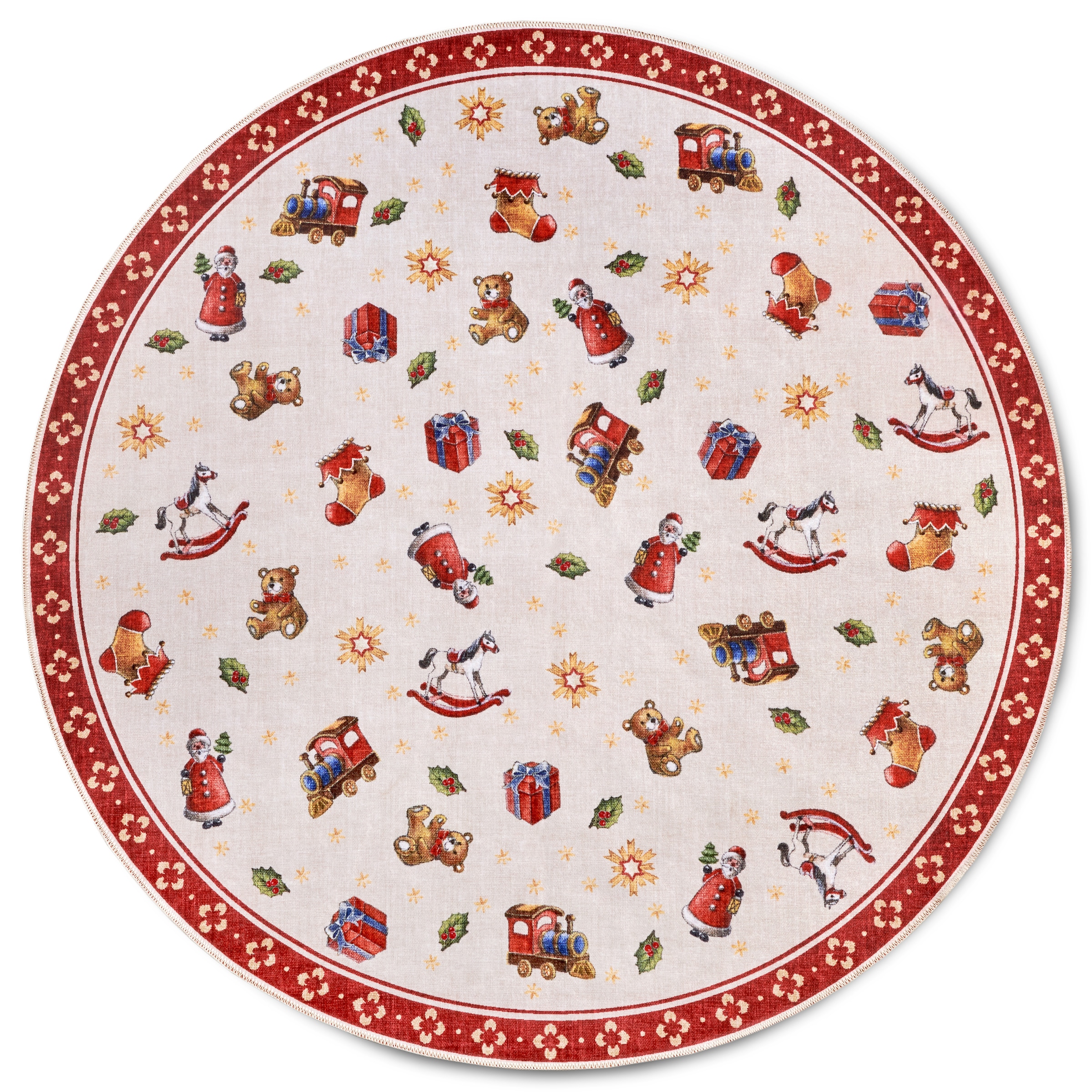 Villeroy & Boch Teppich »Nostalgic Toy's Delight, eckig, rund und Läufer«, rechteckig, 3 mm Höhe, Weihnachten, Wohnzimmer, Flur, Geschenk, Toys Delight, Dekoration