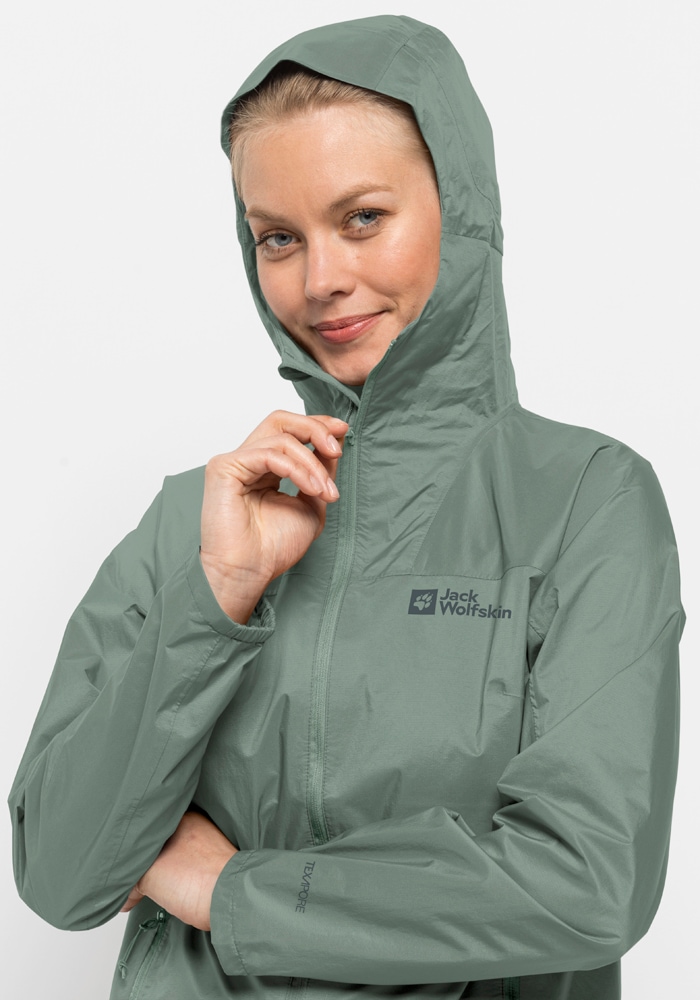 Jack Wolfskin Outdoorjacke »PRELIGHT 2.5L JKT W«, mit Kapuze
