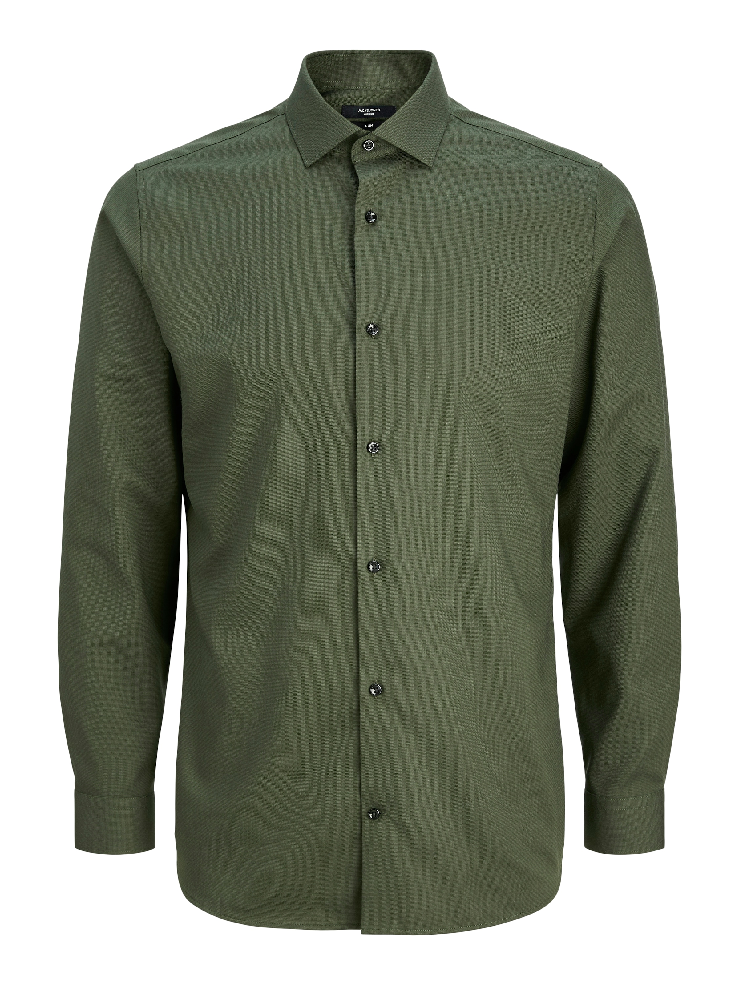 Jack & Jones Langarmhemd »JPRBLAPARKER Slim Fit Hemd, atmungsaktiv, ideal für den Alltag«, unifarben, modisch, slim fit, Baumwolle, Hemdkragen