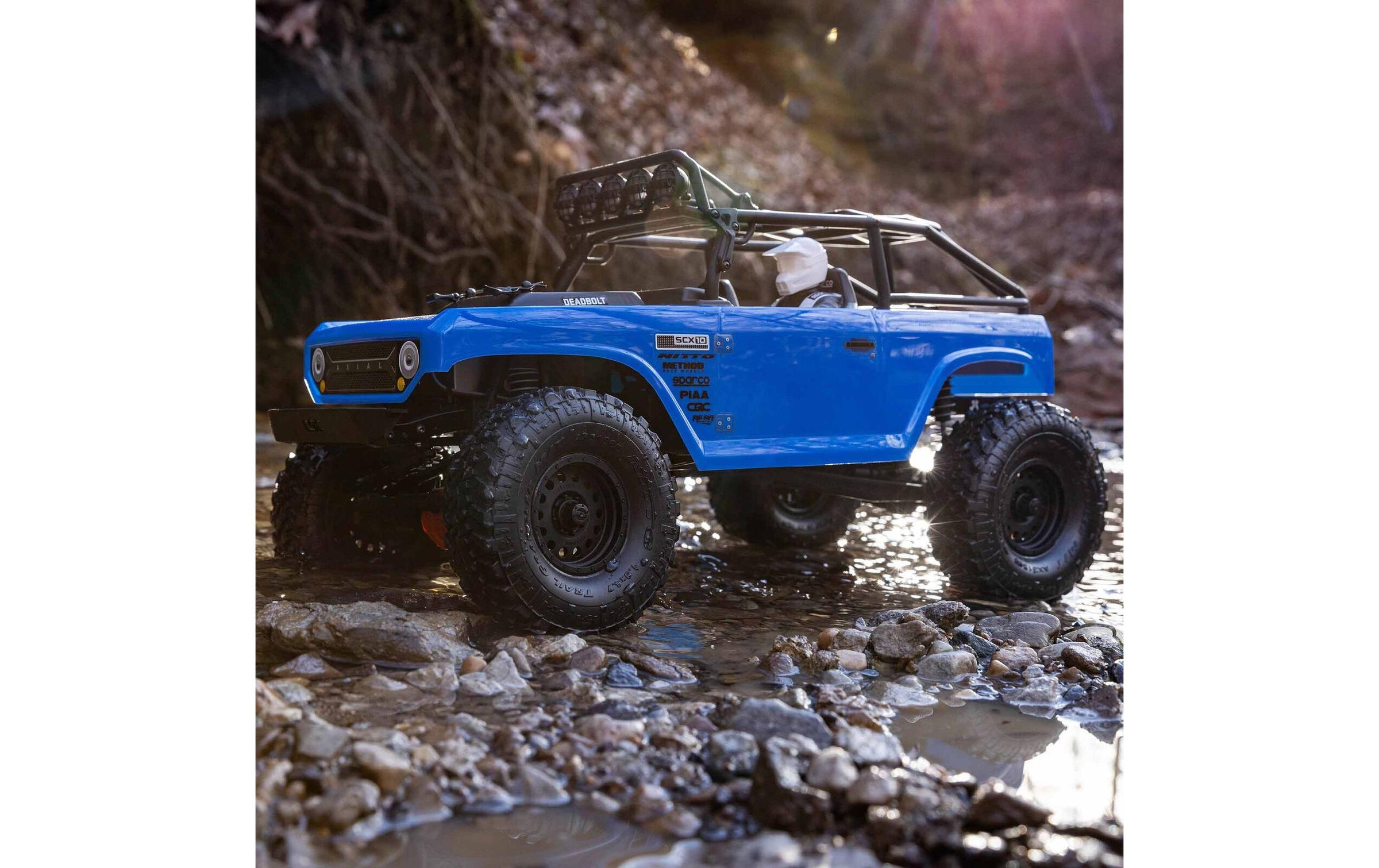 RC-Buggy »Axial SCX10 II Deadbolt, Blau ARTR,«, Lackiert